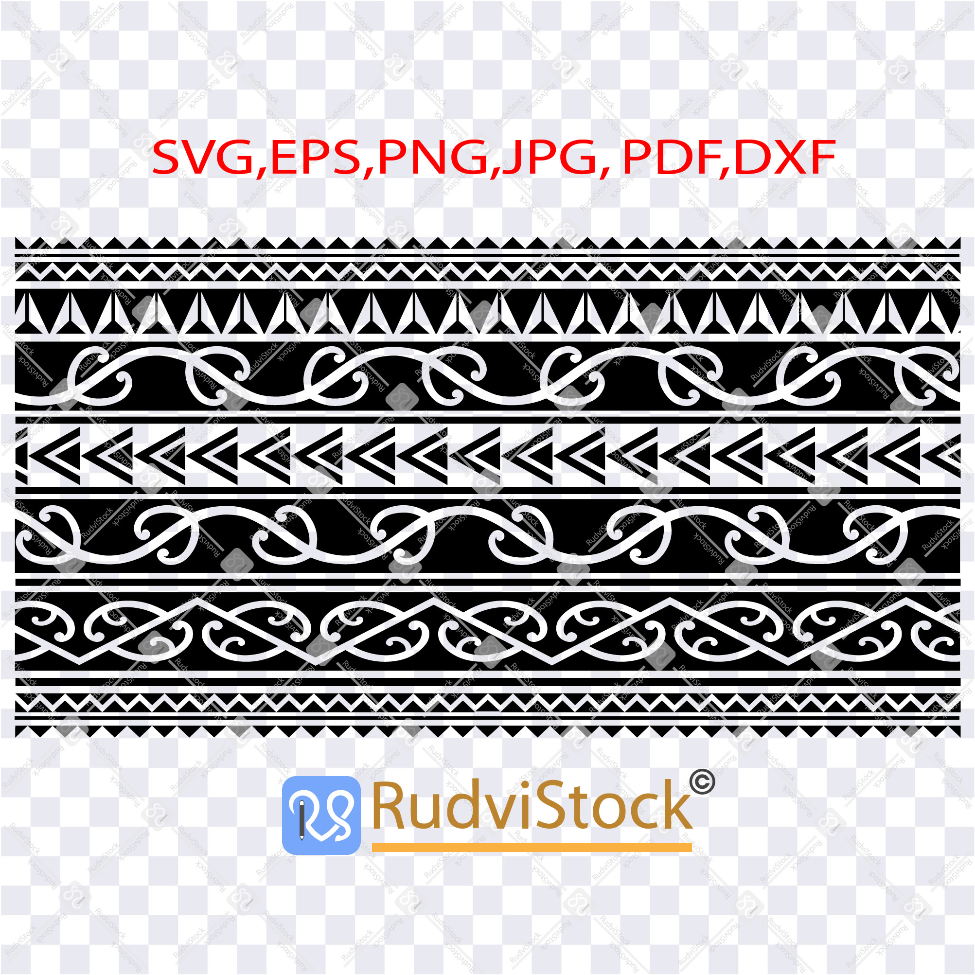 Maori Tattoo Tribal Pattern Border Design | Inspire Uplift