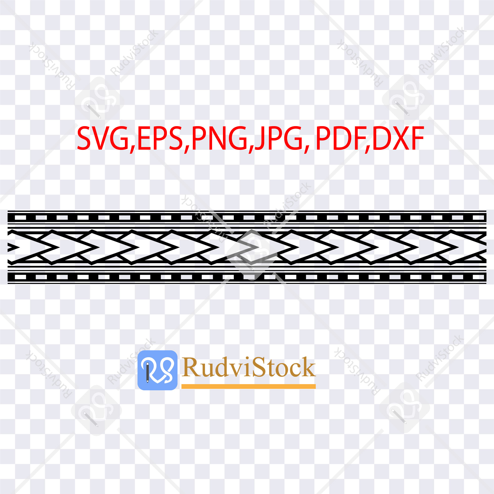 Polynesian seamless tribal tattoo band design - Inspire Uplift
