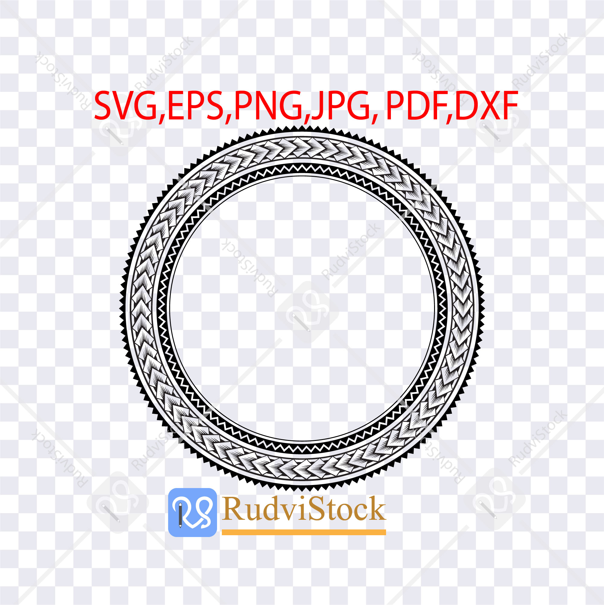Samoan circle border frame design Inspire Uplift