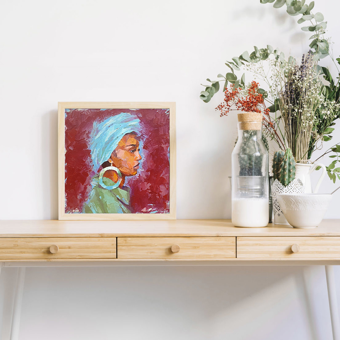 Black Woman Painting African American Portrait Original Oil - Inspire ...