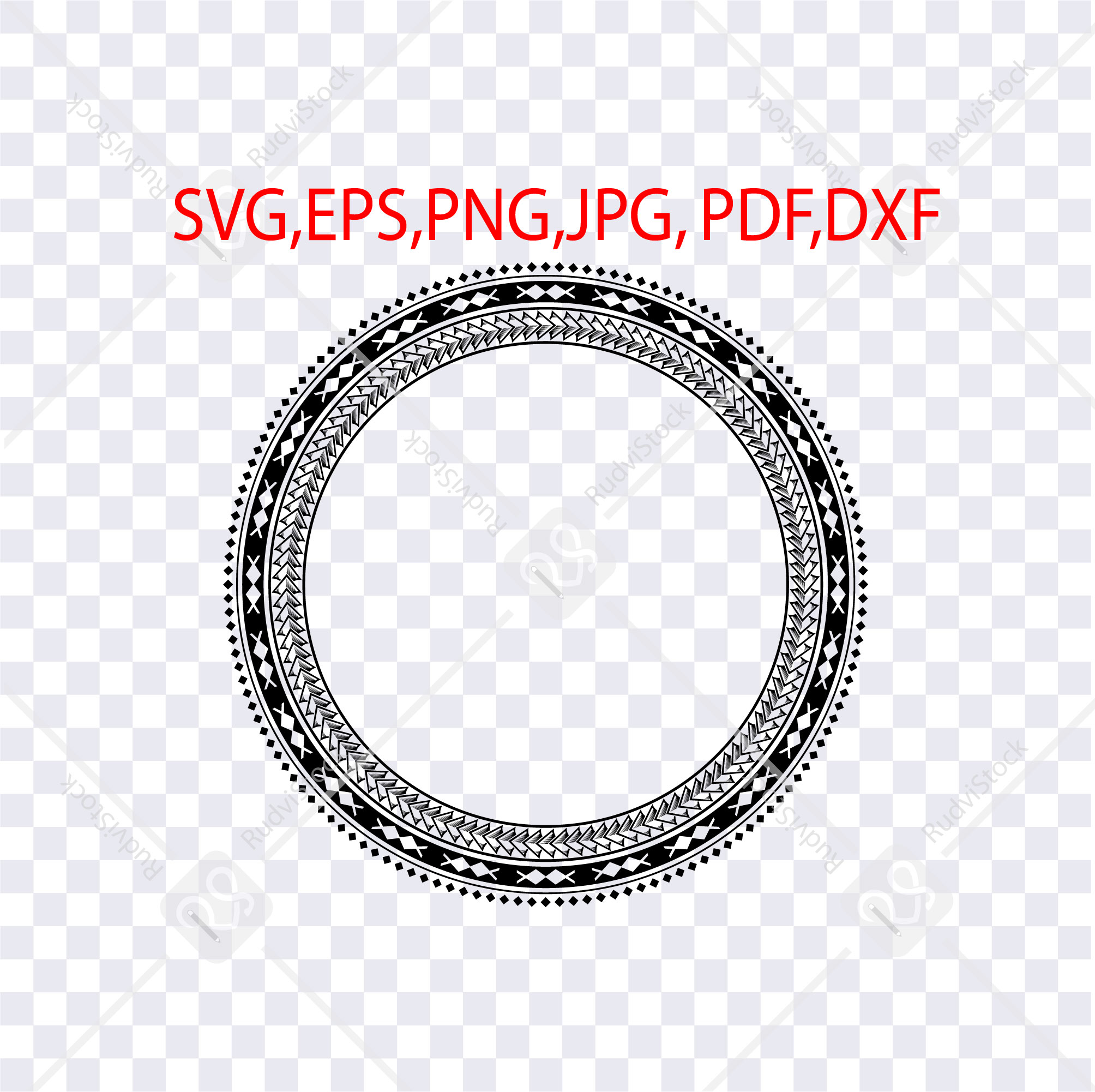 Polynesian circle frame design - Inspire Uplift