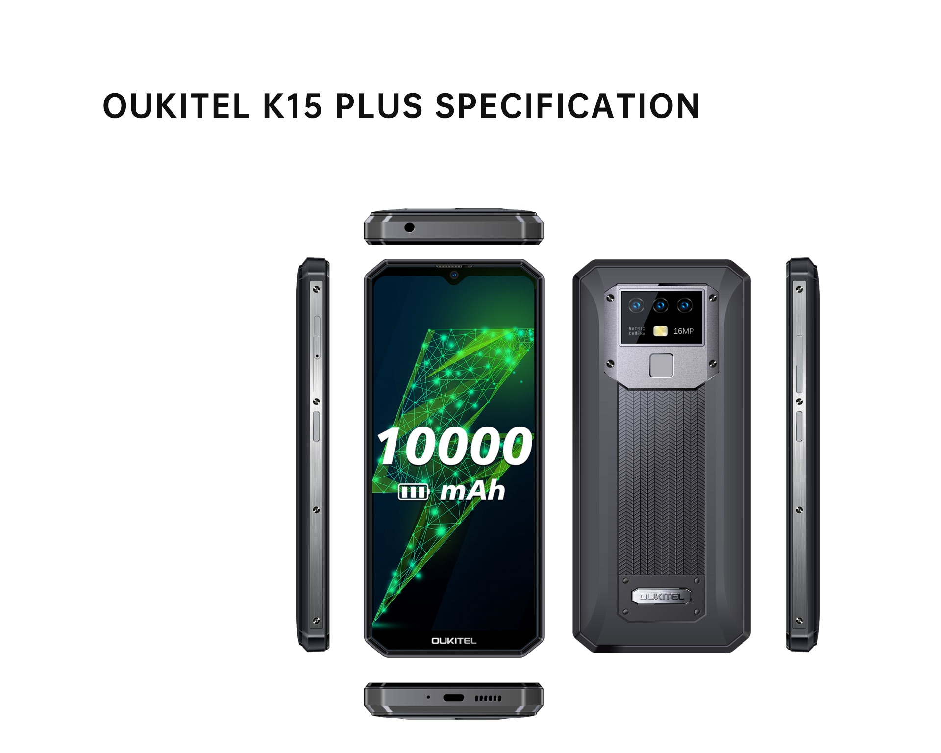 Smartphone 10000mAh OUKITEL K15 Plus 6.52" 4G LTE 4GB RAM 32 - Inspire ...