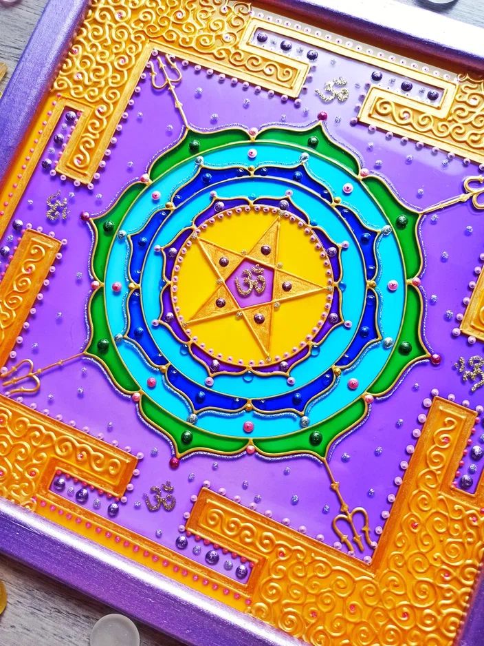 Shri MahaMrityunjaya Yantra Handpainted Lord Shiva Vedic art ...