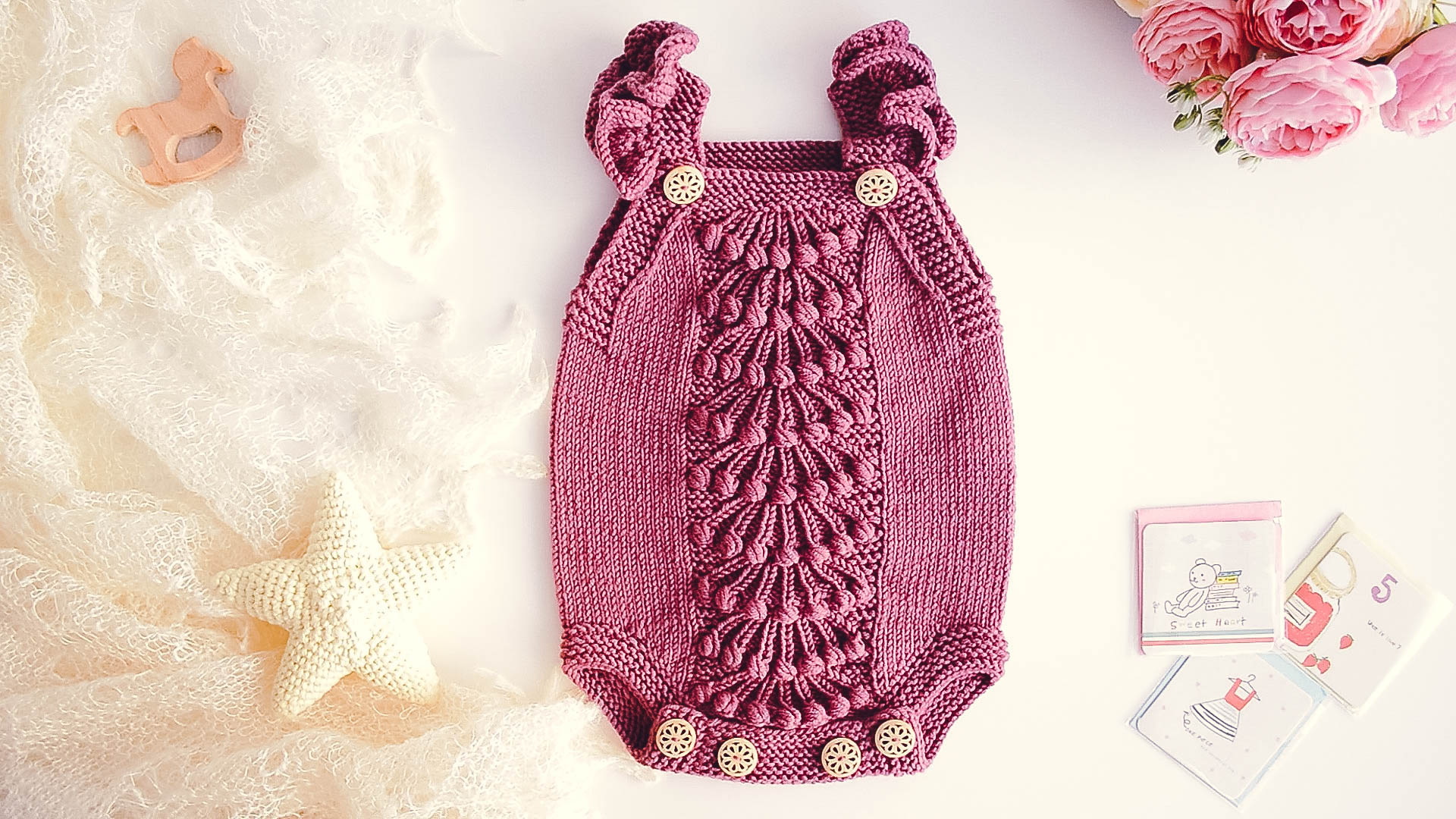KNITTING PATTERN: Baby Romper "Angel" PDF Knitting Pattern / | Inspire ...