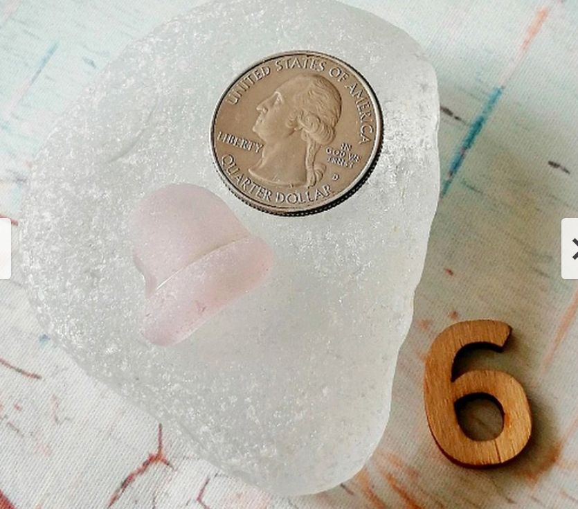 Pink Sea glass.Genuine Sea glass for decor.Real sea glass fo Inspire