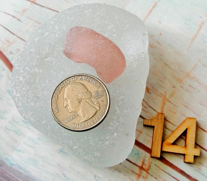 Pink Sea glass.Genuine Sea glass for decor.Real sea glass fo Inspire