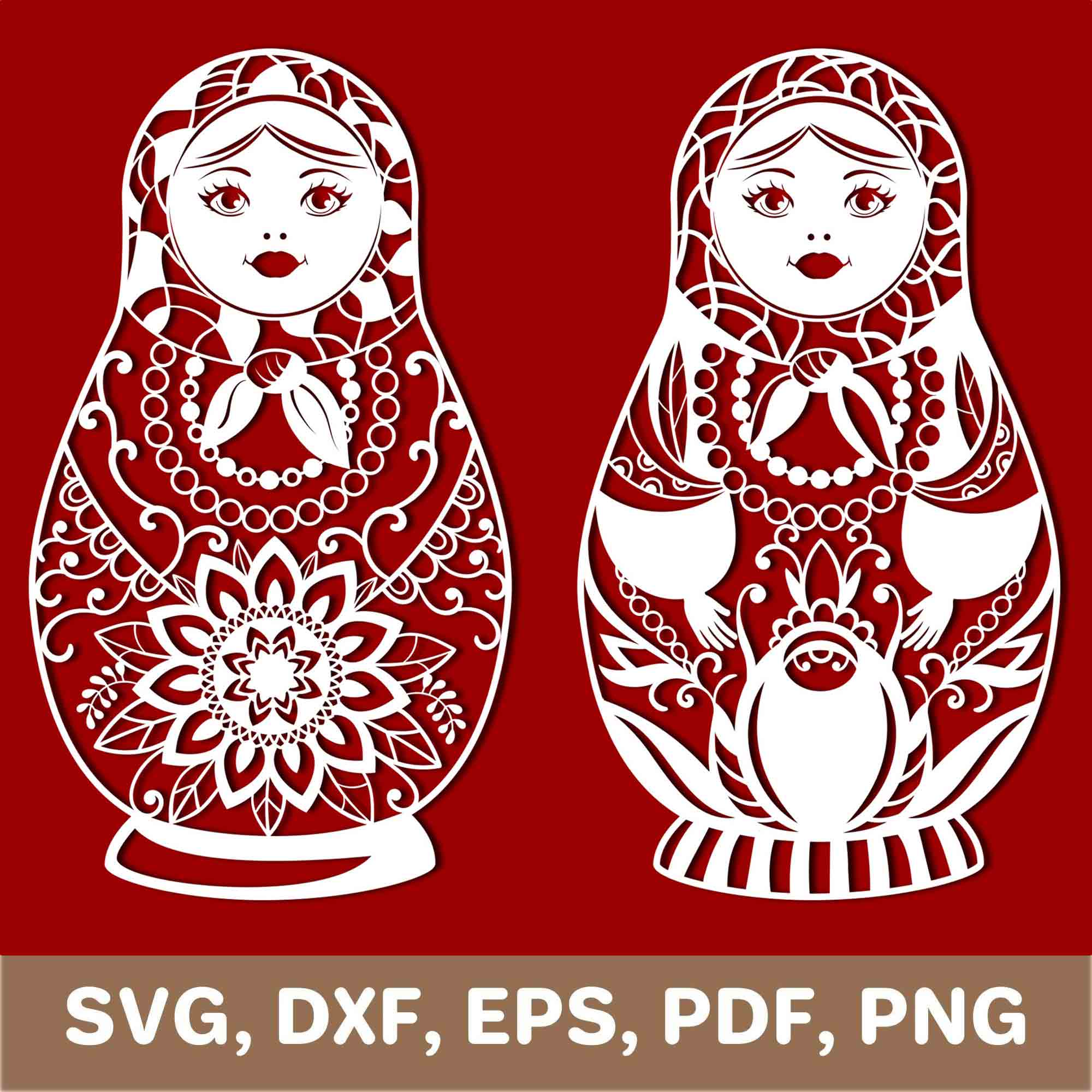 Matryoshka svg, matryoshka template, matryoshka dxf, matryos - Inspire