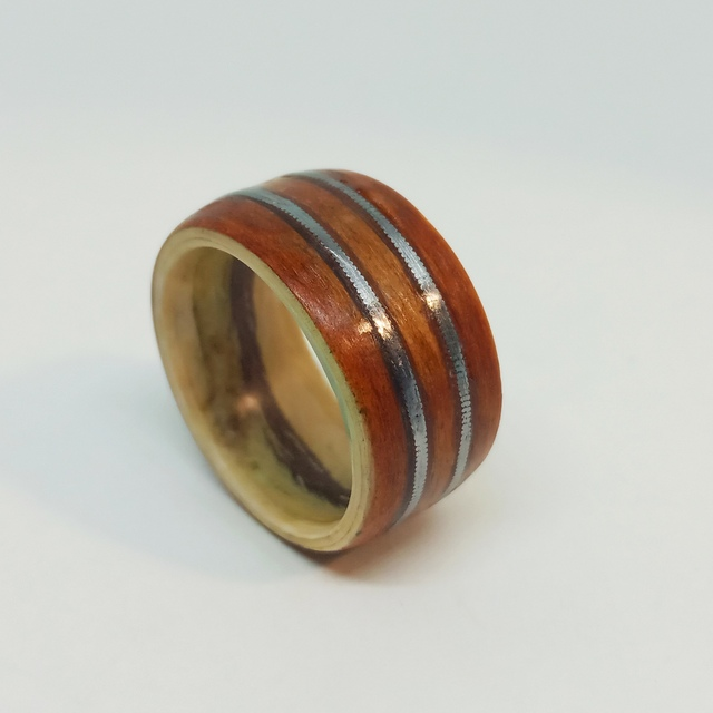 Guitar string ring Wood musician ring Bentwood guitar player Inspire