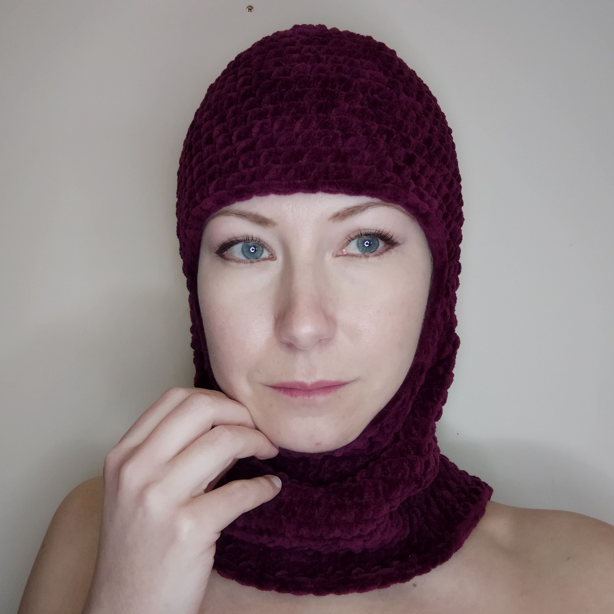 Crochet balaclava hat. 48 colors! Fluffy balaclava face mask Inspire