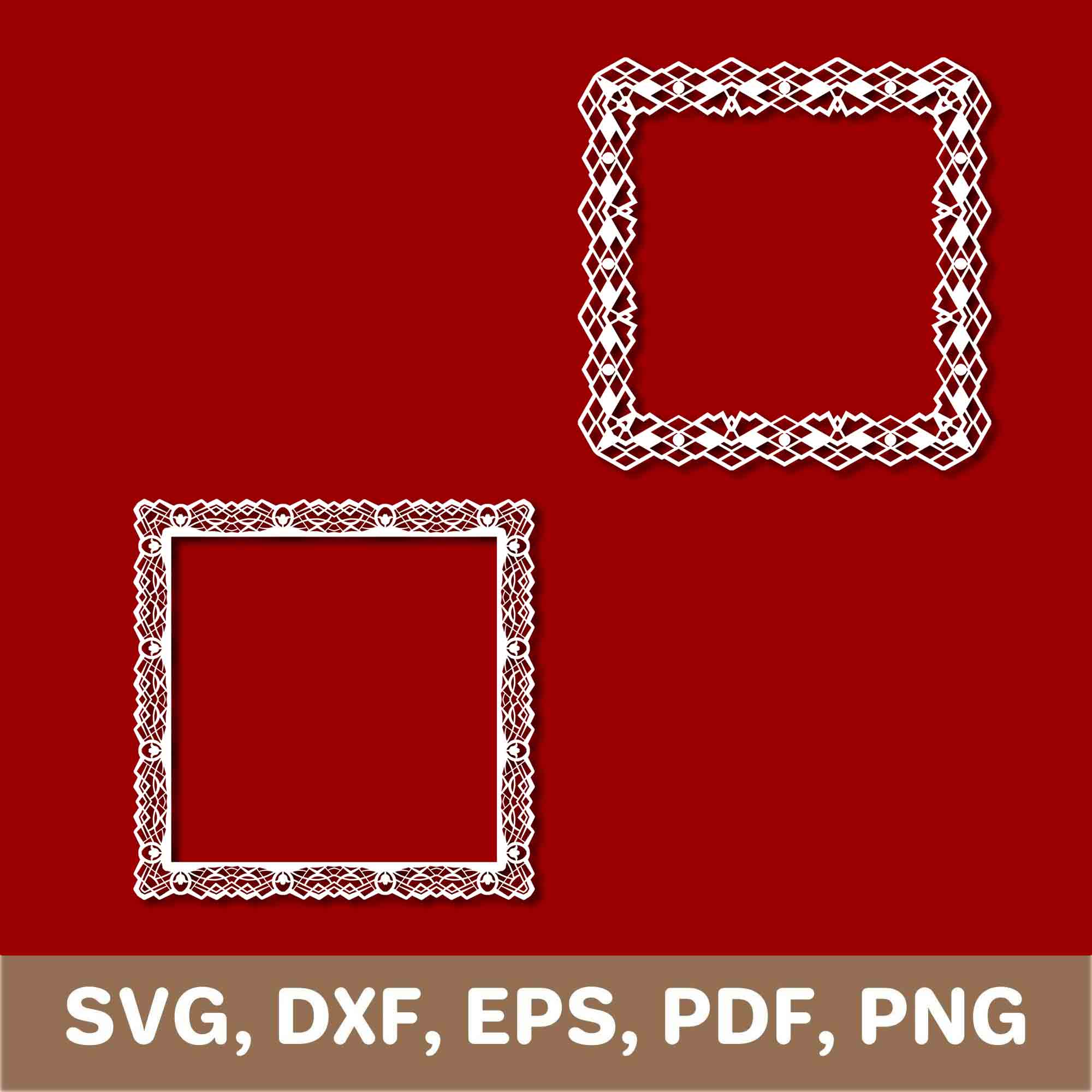 Square frame svg, square frame dxf, square frame png, pictur Inspire