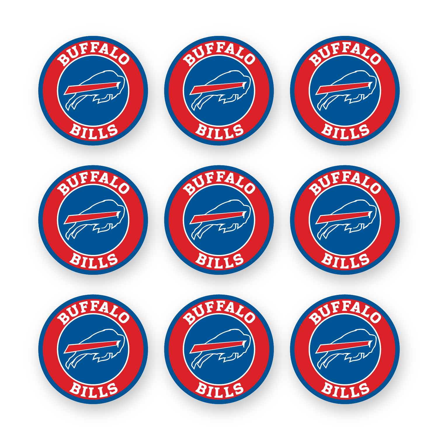 Buffalo Bills Stickers Set of 9 by 2 in Die Cut Vinyl Laptop - Inspire ...
