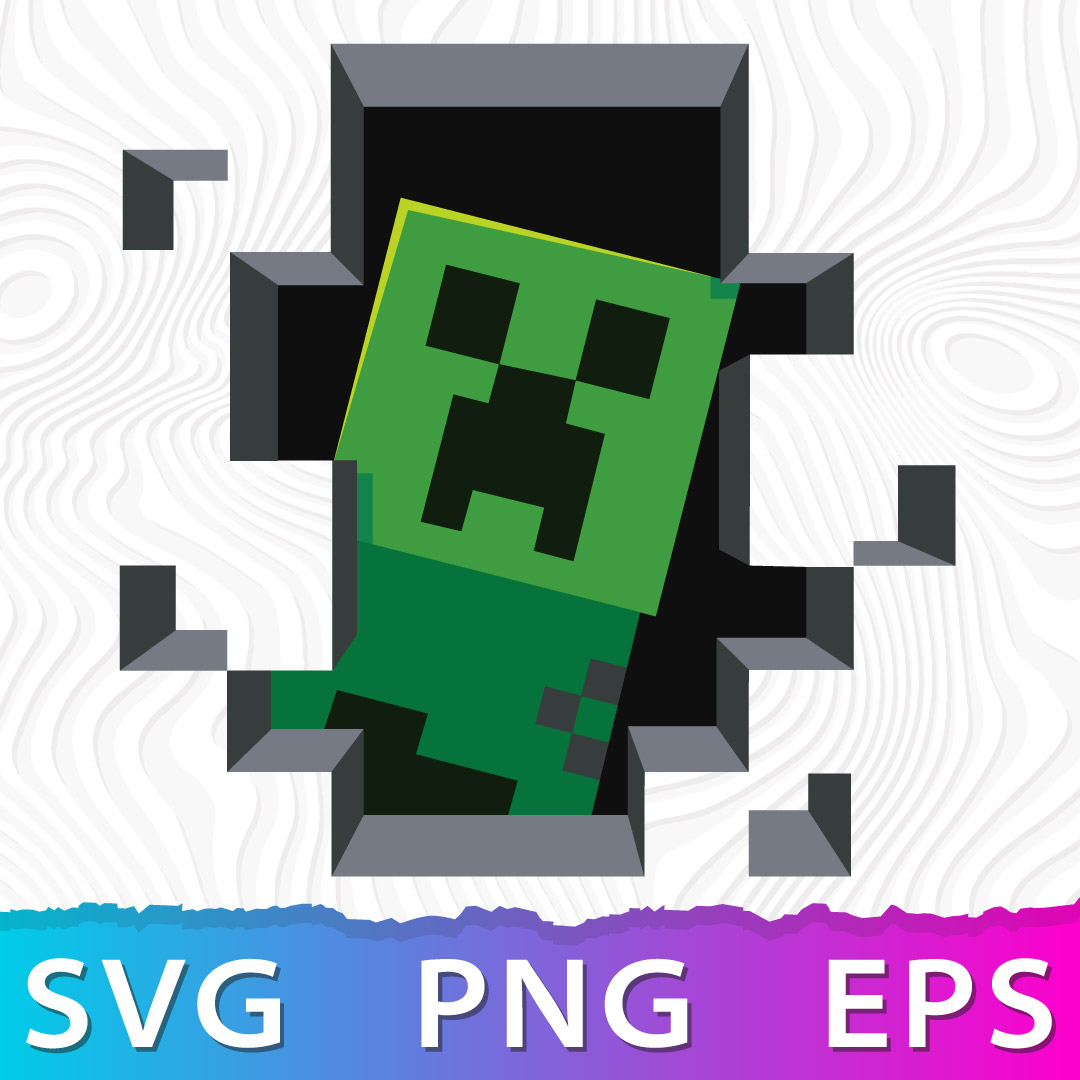 minecraft creeper logo svg