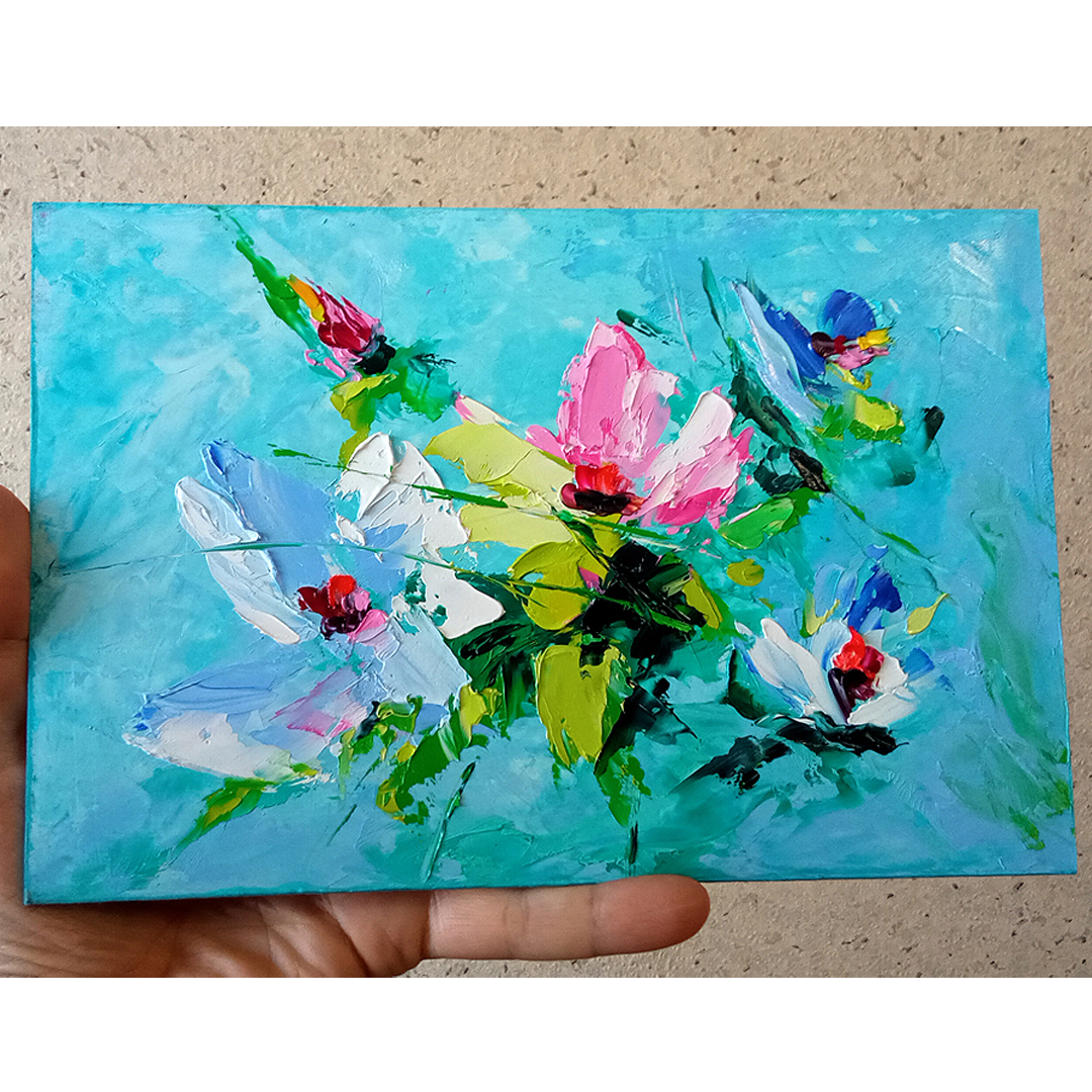 Impasto Oil Painting Flower Painting Abstract Floral Art Ori - Inspire ...