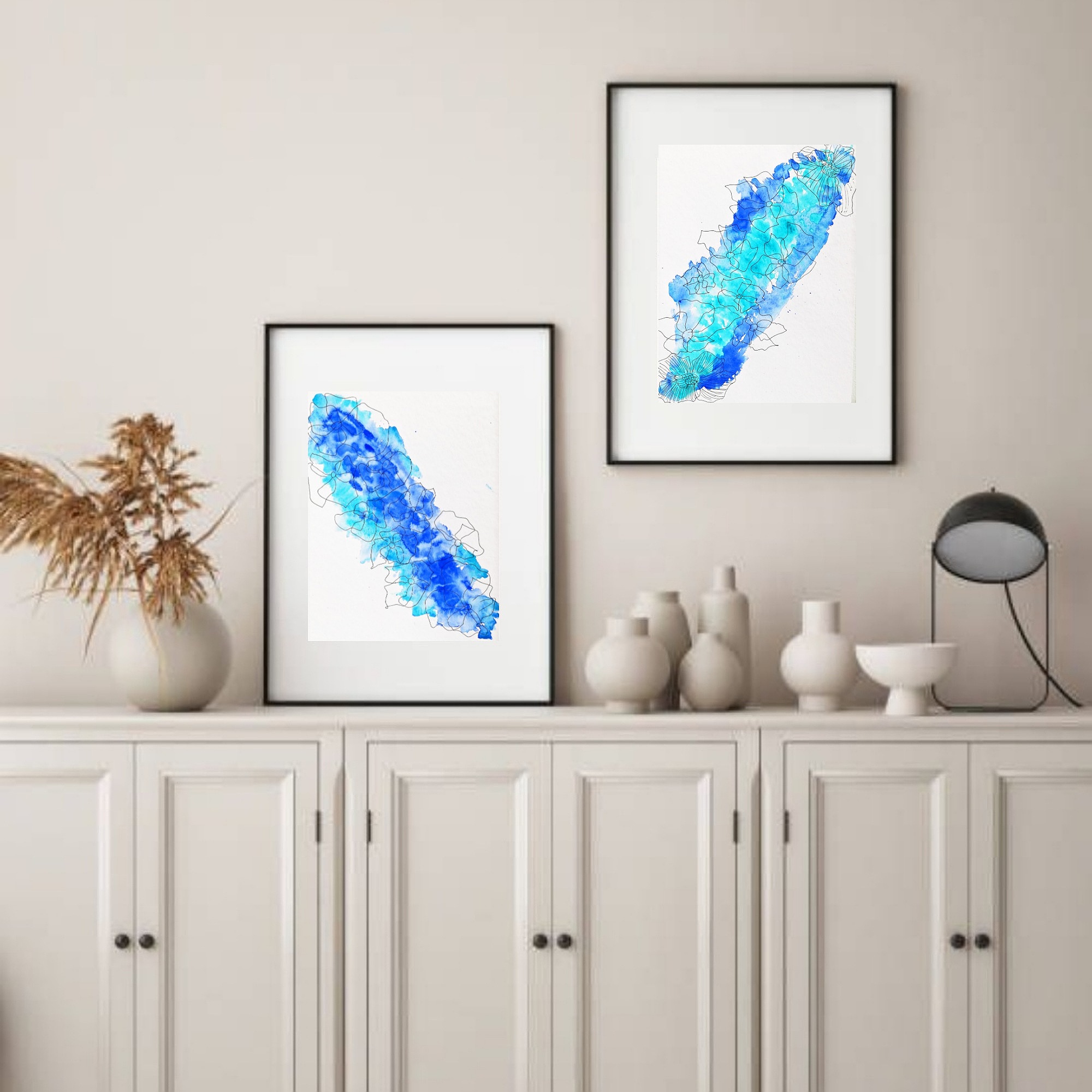 Bali Painting Seascape Original Art Ocean Wall Art Watercolo Inspire