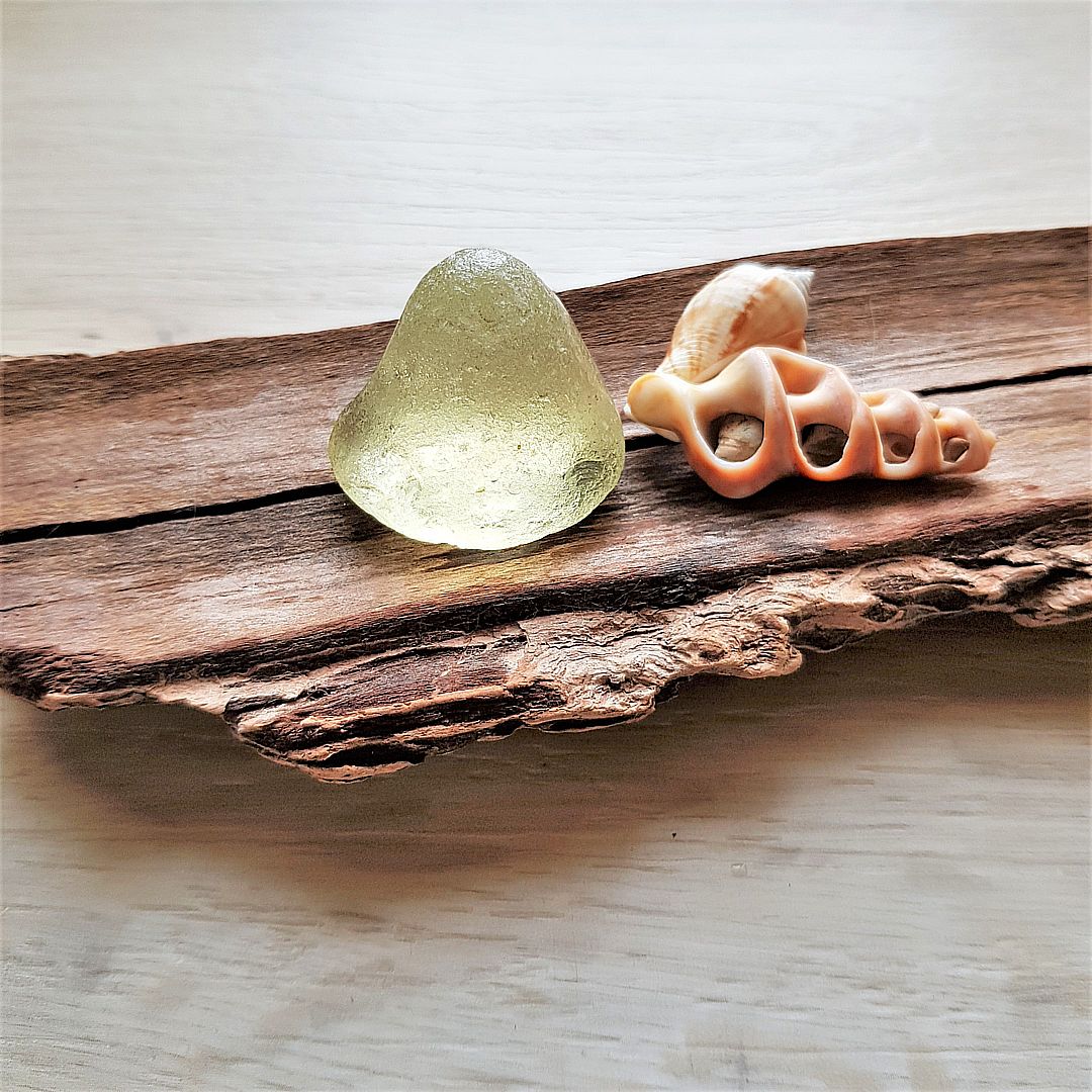 Large light yellow sea glass Authentic sea glass Inspire Uplift