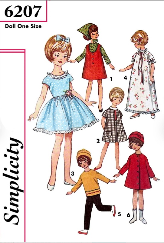 Doll 8 inch Clothes Pattern Simplicity 6207 PDF | Inspire Uplift