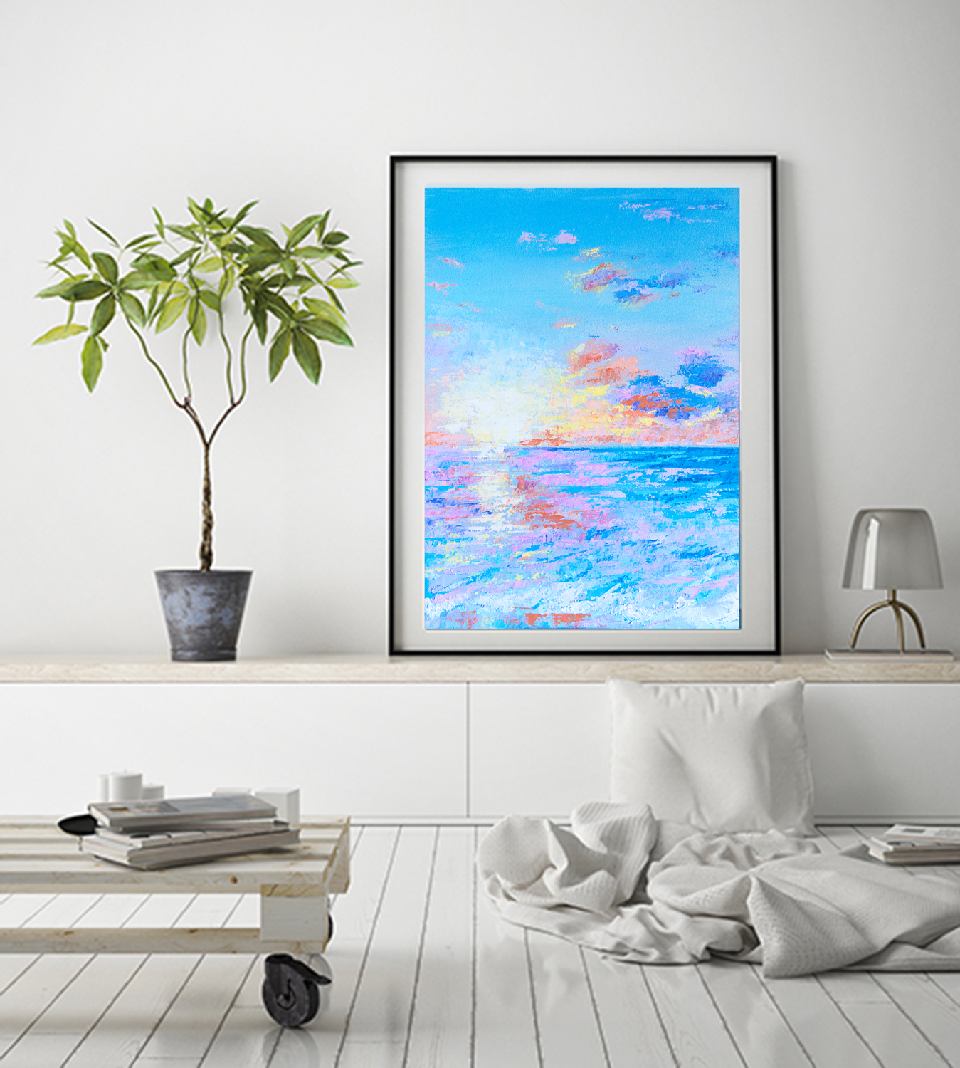 Original Oil Abstract Impasto Painting On panel Seascape Wal | Inspire ...
