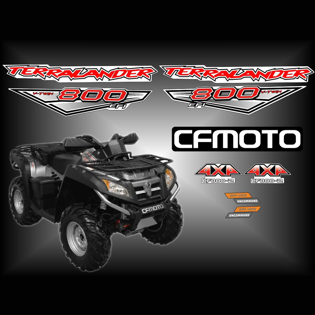 CF MOTO X8 original decals kit | Inspire Uplift