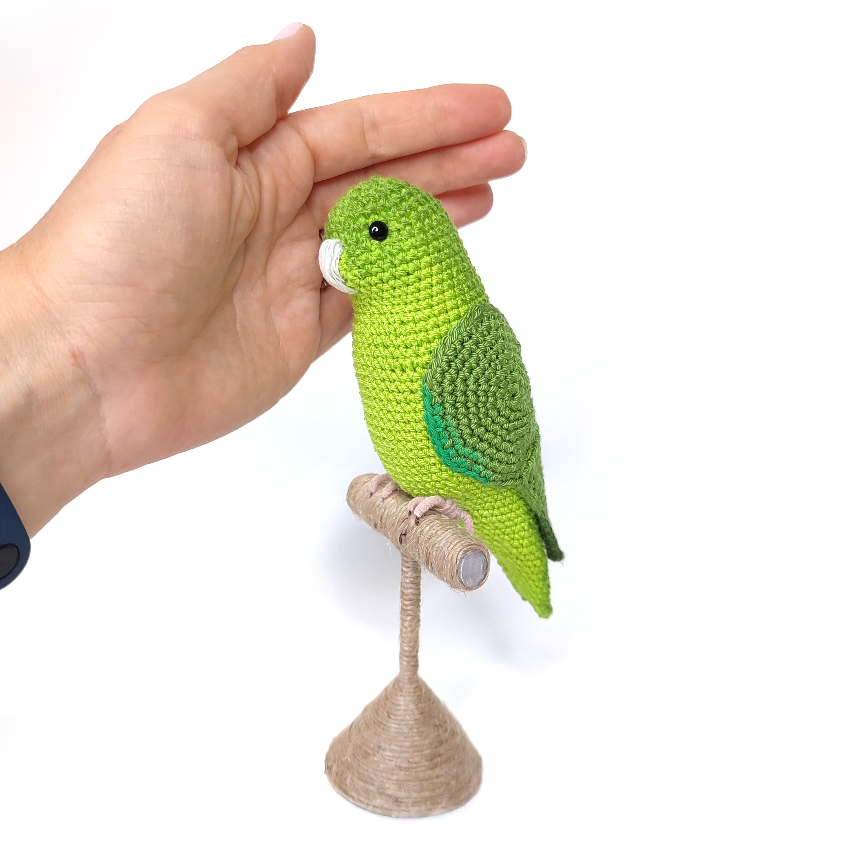 Green Parrotlet - crochet bird, a gift for a holiday, interi | Inspire ...