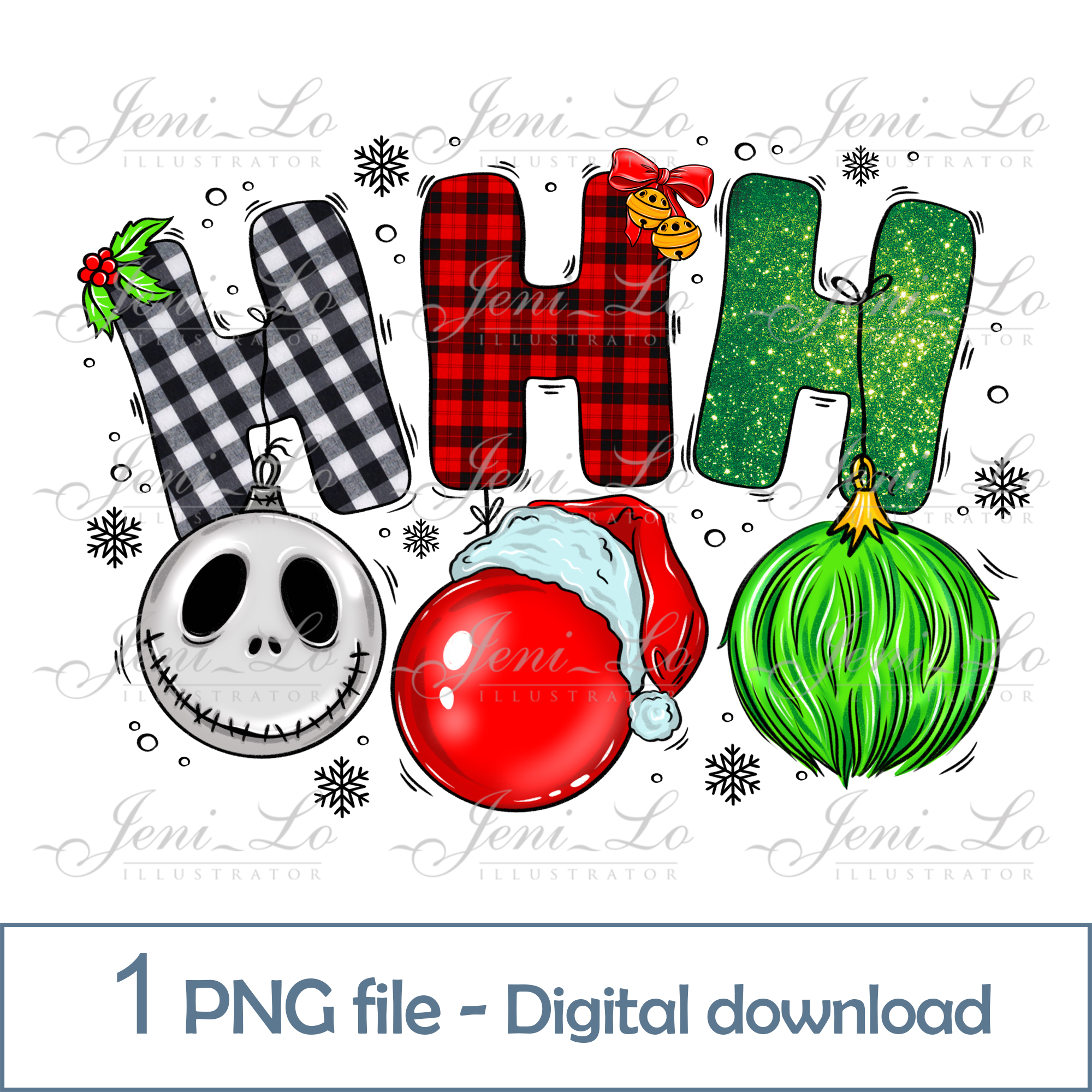 Ho Ho Ho Christmas decorations 1 PNG file Merry Christmas cl - Inspire ...