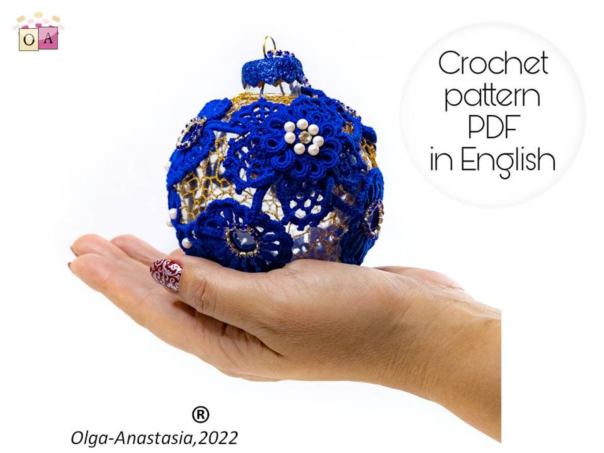 Christmas ball 6 crochet pattern Inspire Uplift