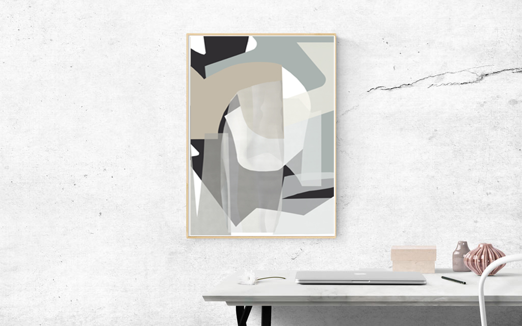 Gray Wall Art, Abstract Poster, Prints Set of 3, Living Room - Inspire ...