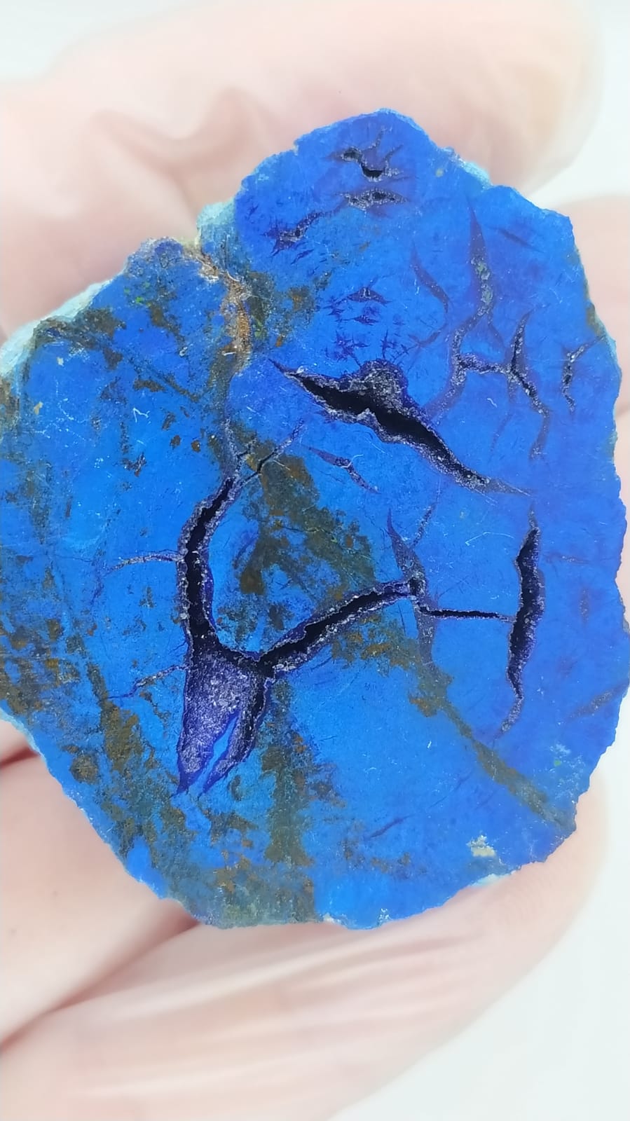 Polished azurite, crystal azurite, geode azurite, druse azur - Inspire