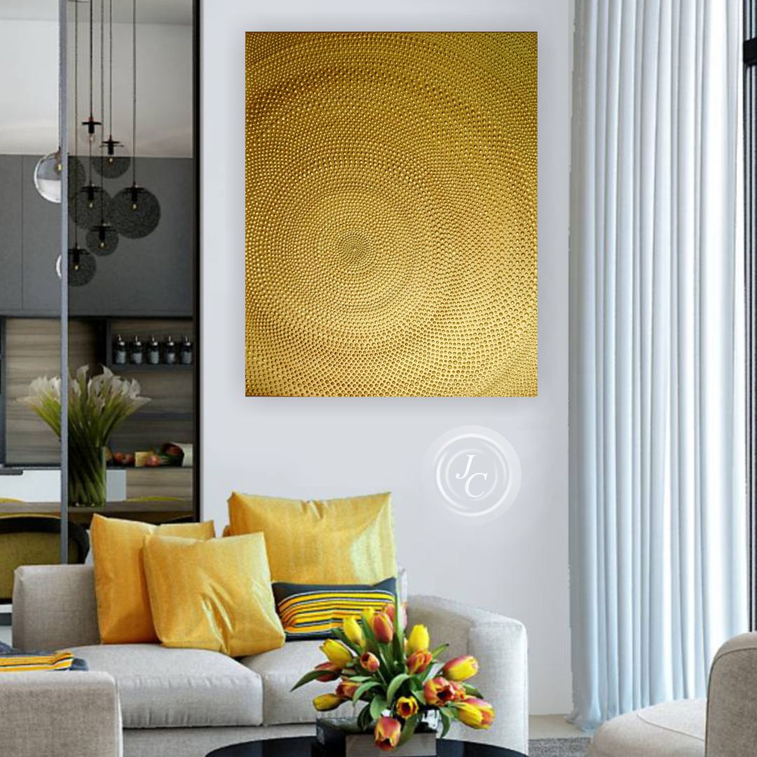 Gold Abstract Wall Art Glittery Golden Painting Textured art Inspire
