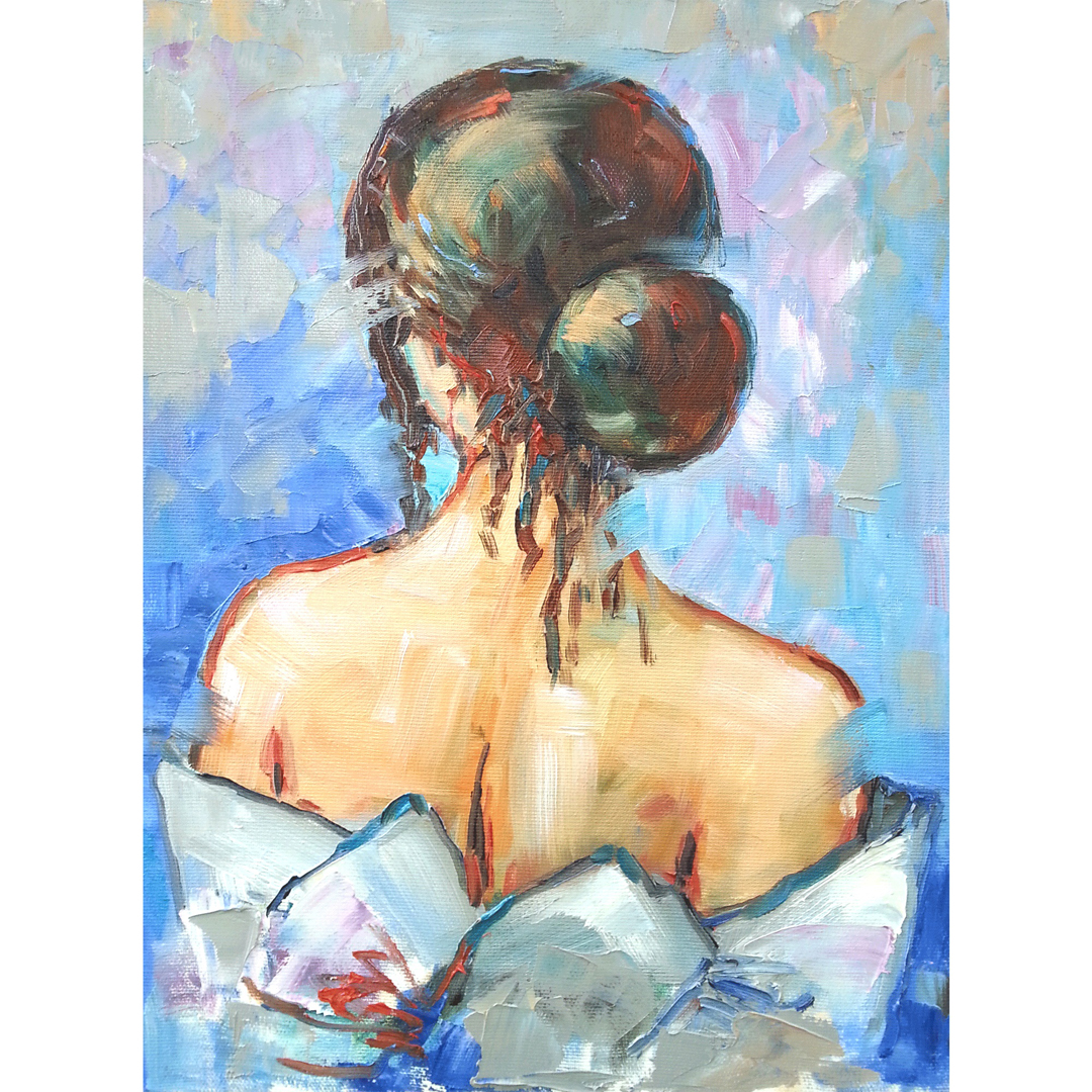 Female Oil Painting Woman Portrait Original Artwork Girl Art - Inspire ...