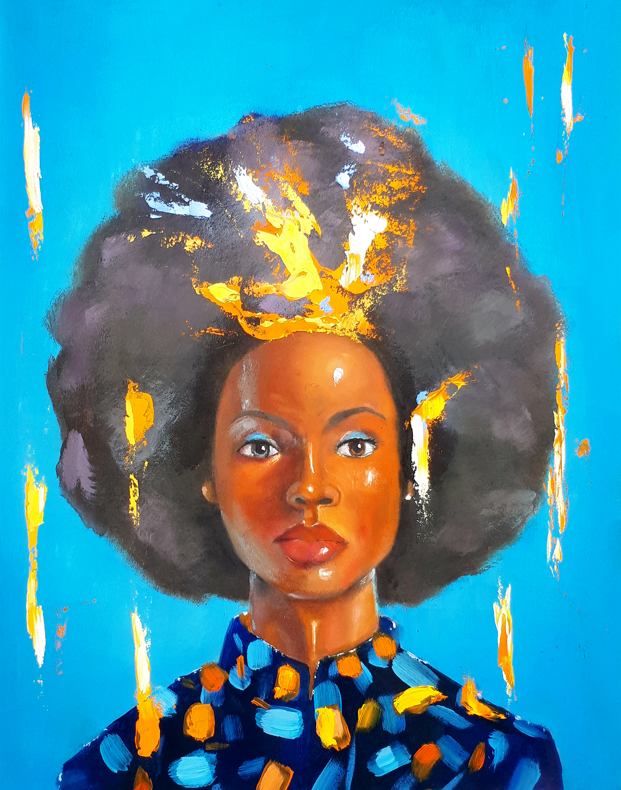African American Painting Woman Original Art Portrait Oil Pa | Inspire ...