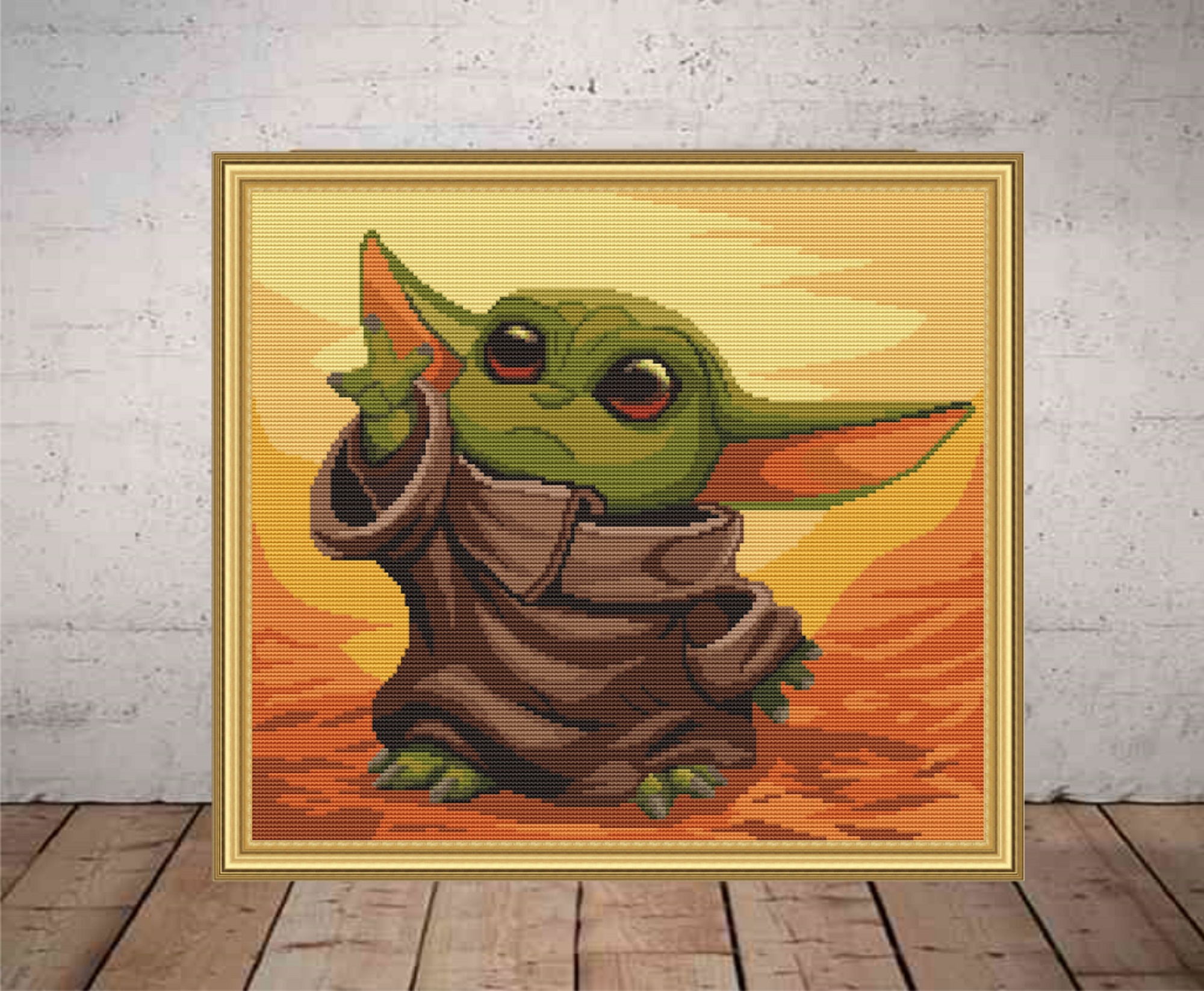 Yoda cross stitch pattern, star Wars cross stitch pattern Inspire Uplift