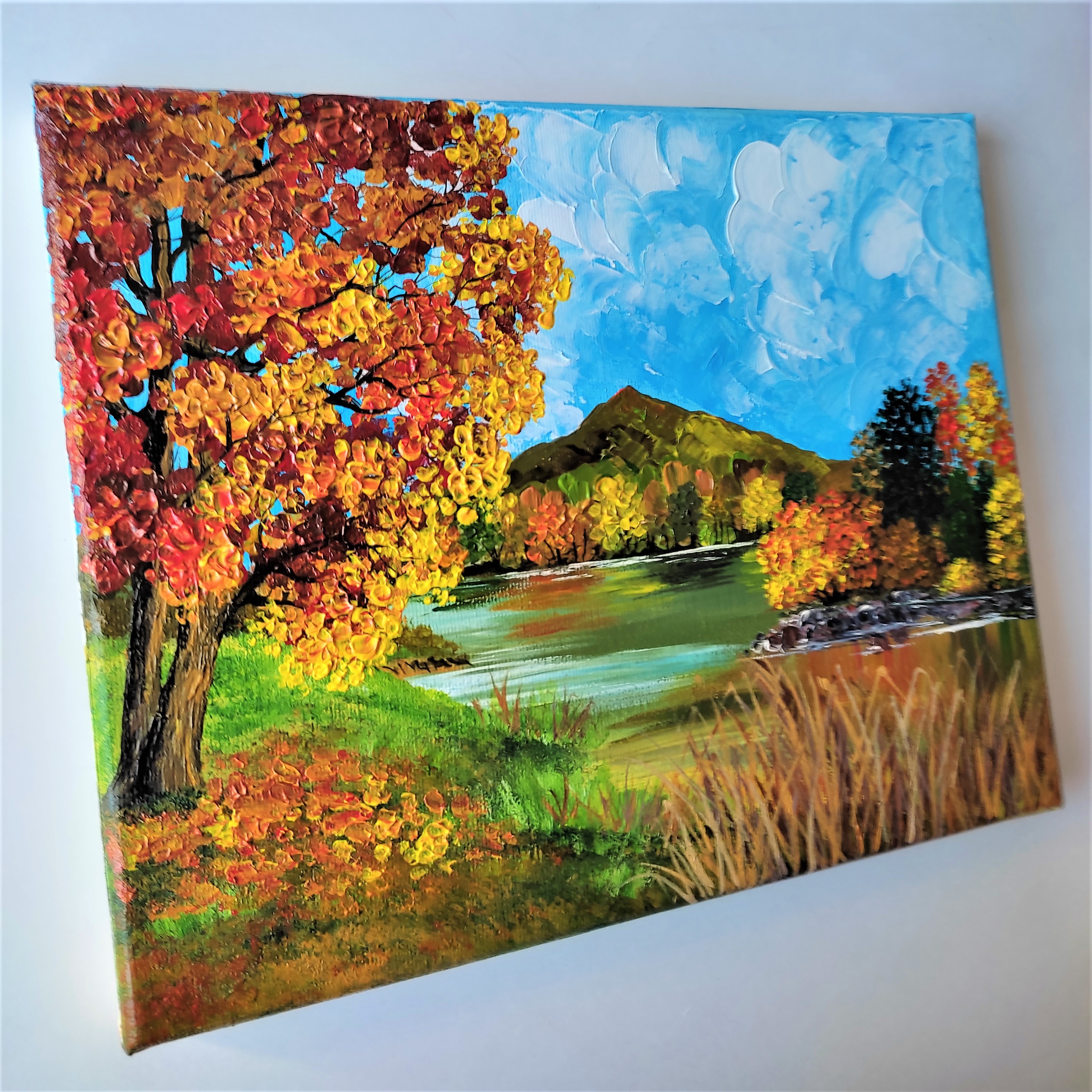 Picture of Autumn Landscape Original Painting Nature impasto Painting o - Inspire ...