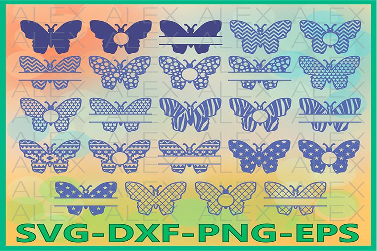Butterfly Svg, Butterfly Monogram, Monogram Butterfly Cut - Inspire Uplift
