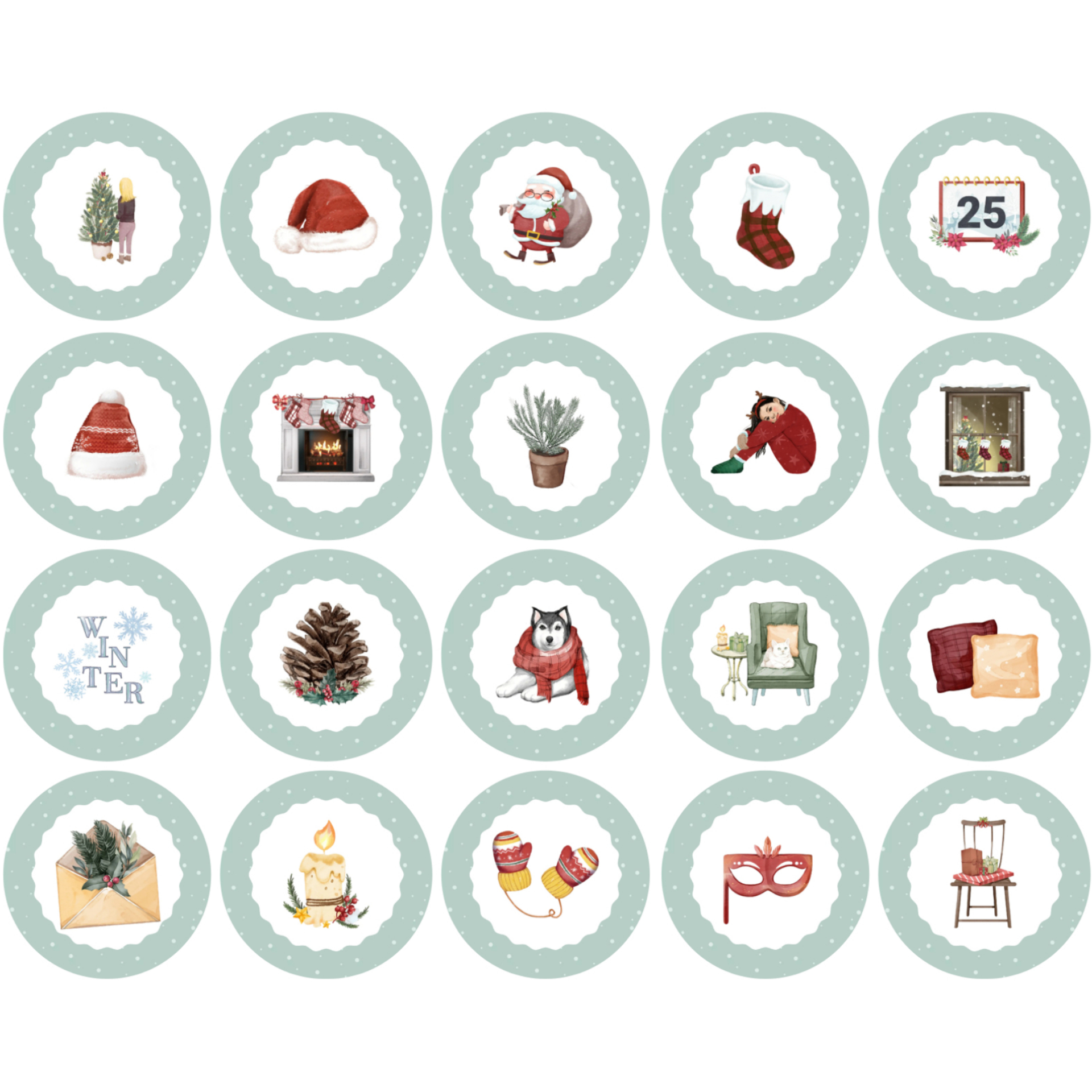 36 christmas instagram highlight. Winter social media icons. - Inspire