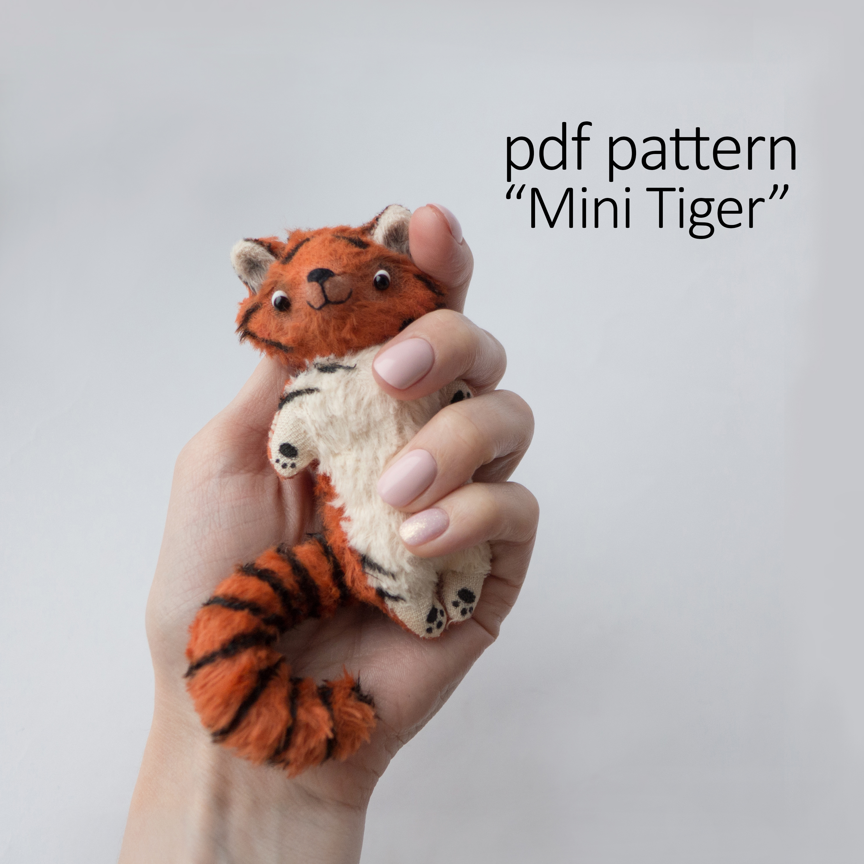 Little Tiger Pattern Tiger Pattern 10cm - Pdf downloadable DIY Teddy Pattern | Inspire Uplift