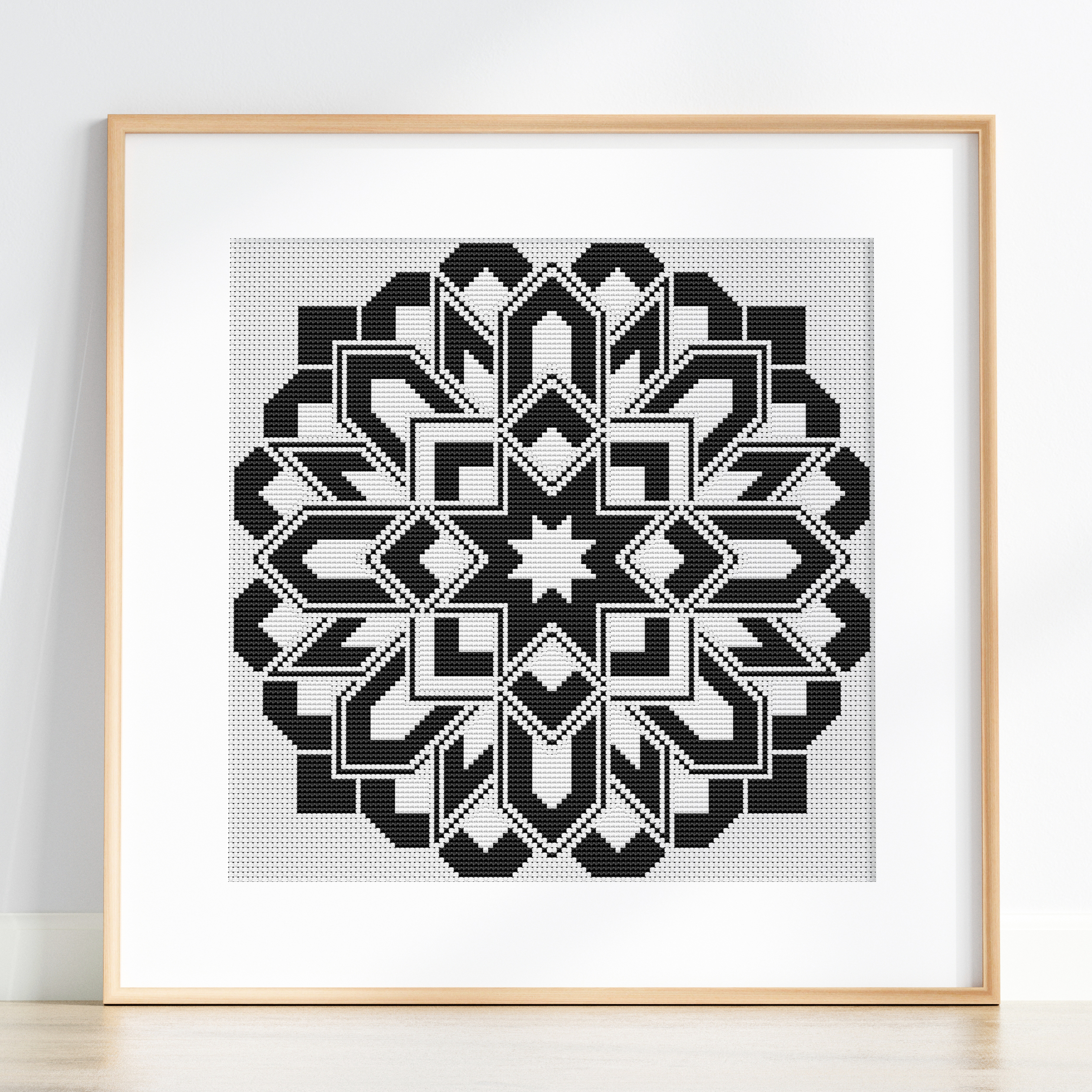 Patchwork cross stitch pattern – Modern geometric cross stit | Inspire ...