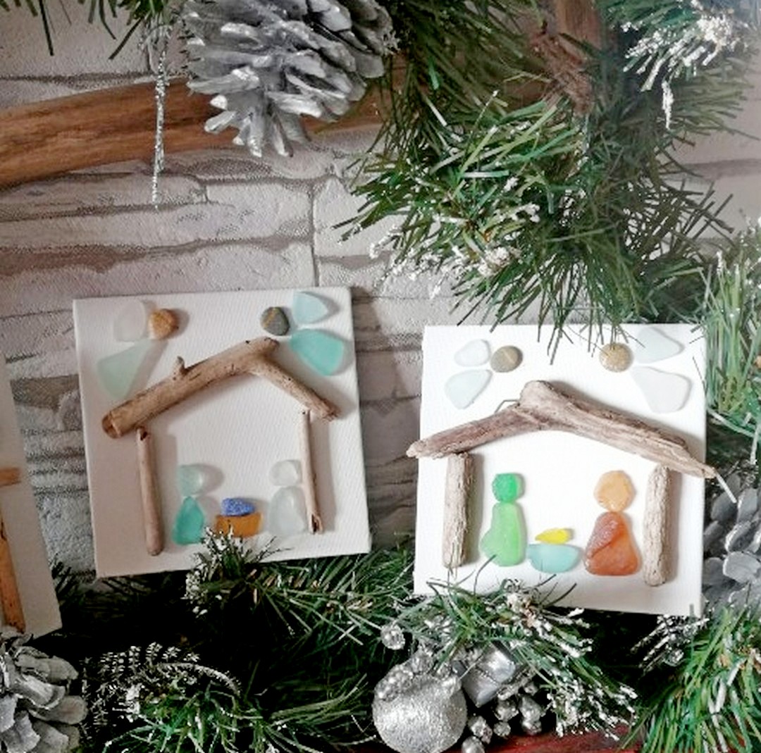 Sea glass Nativity scene.Christmas nativity scene Gift for s Inspire
