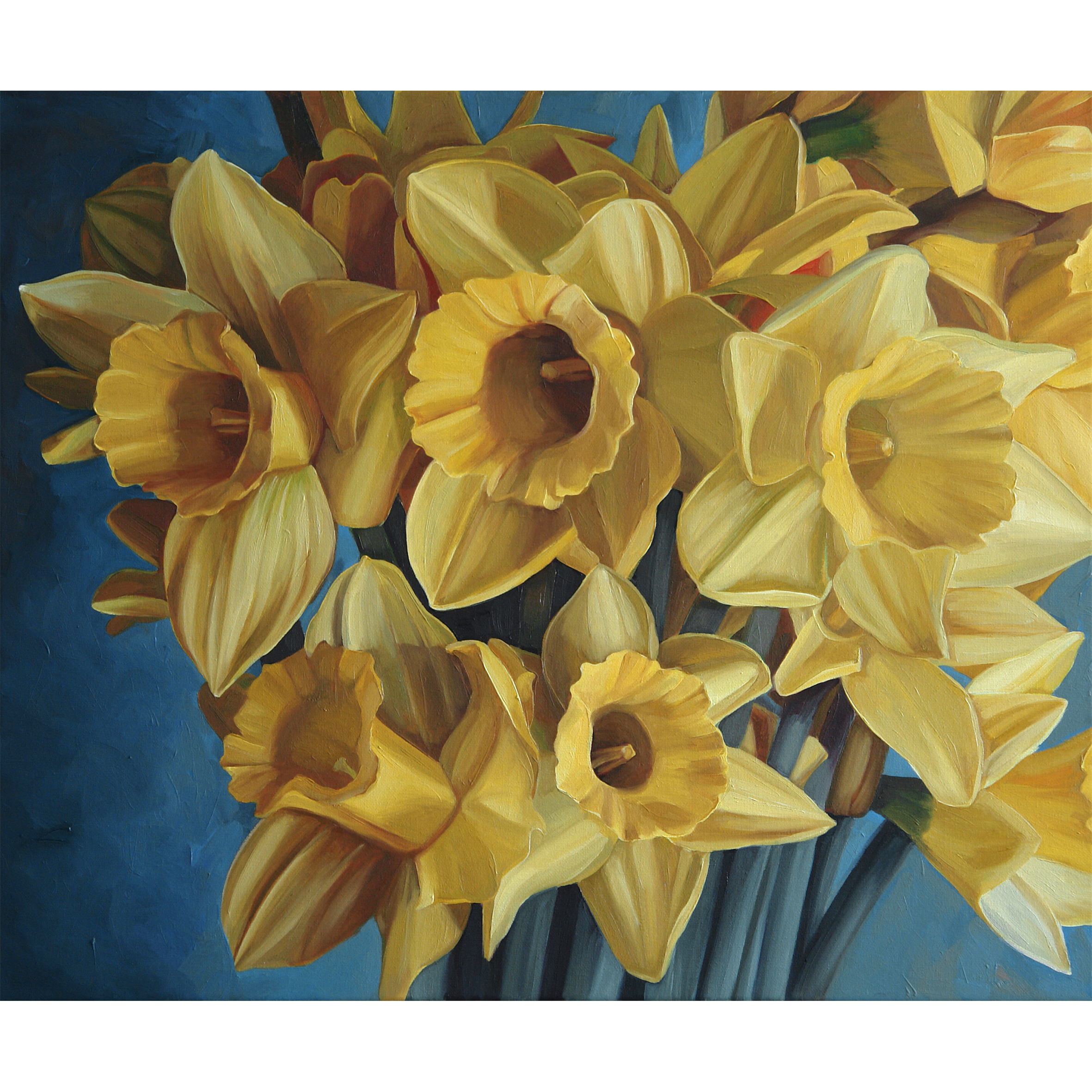 Daffodils bouquet Original Oil painting Flowers decor Floral - Inspire ...