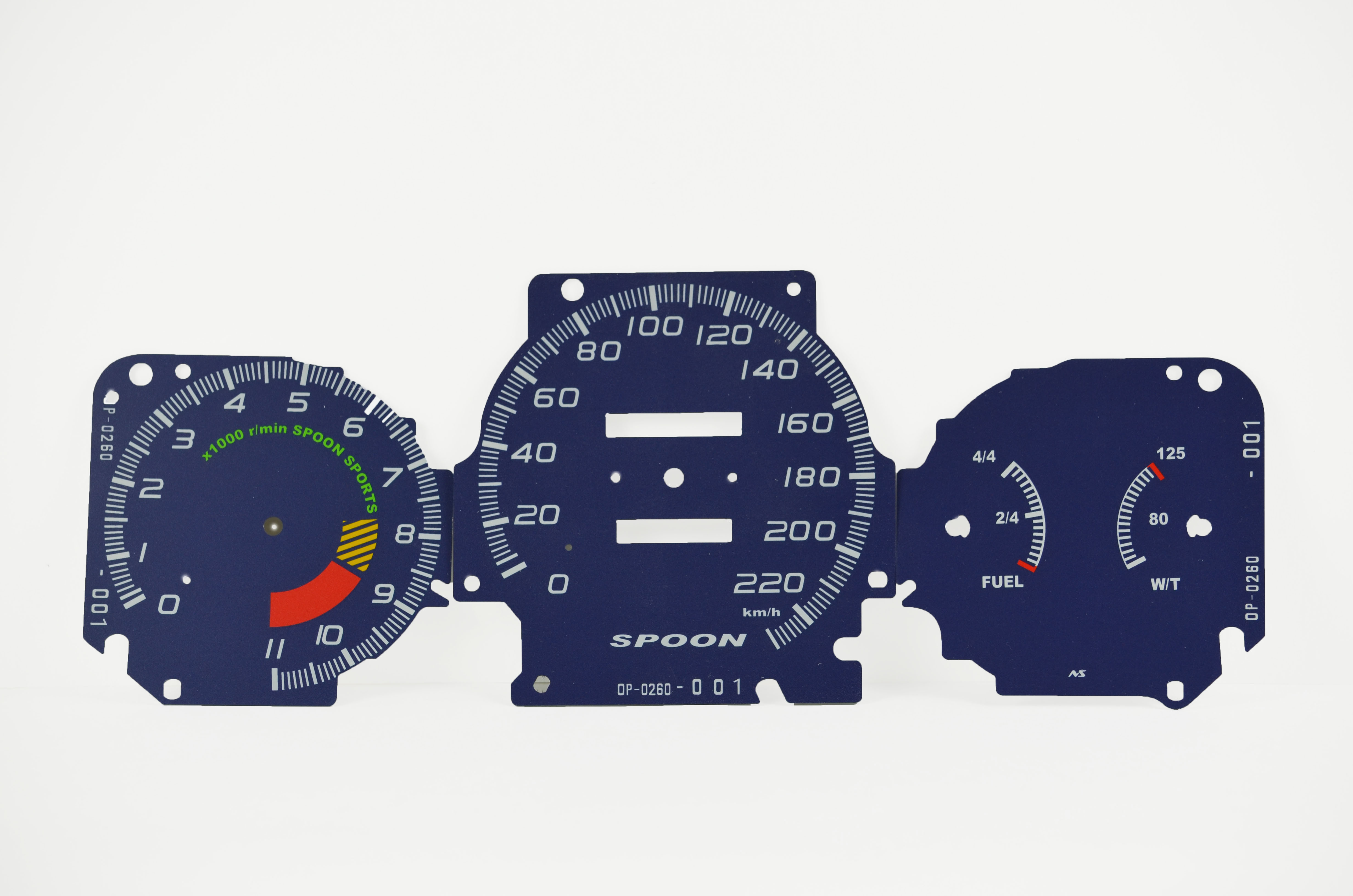 Gauge Faces Overlay kit Spoon style for Honda Civic Ek VTI / Inspire