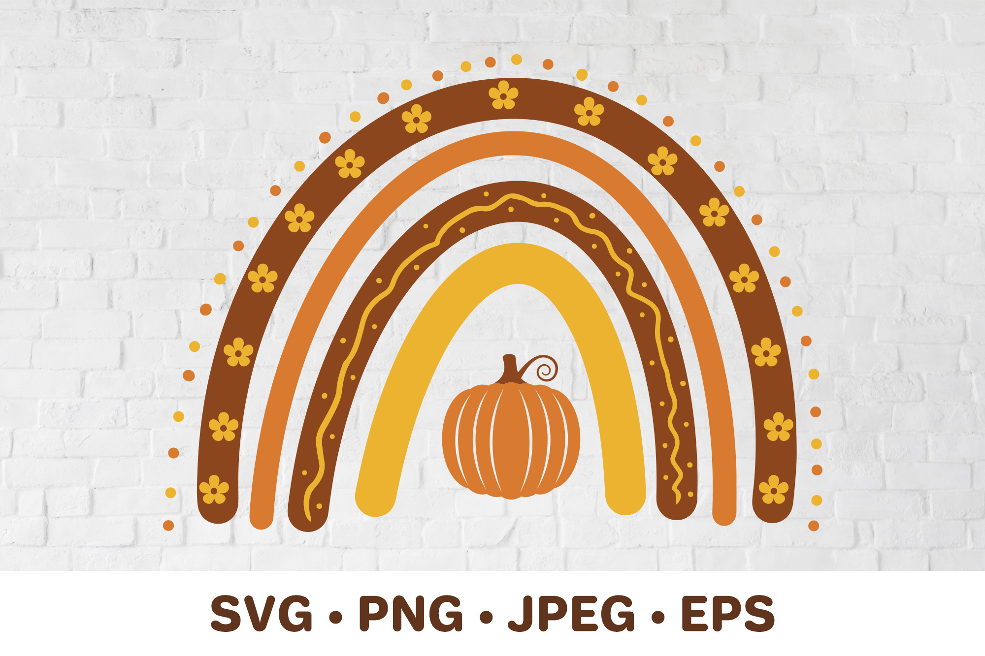 Fall Rainbow Display Cute fall rainbow. Autumn or Thanksgiving decorations SVG cu | Inspire ...