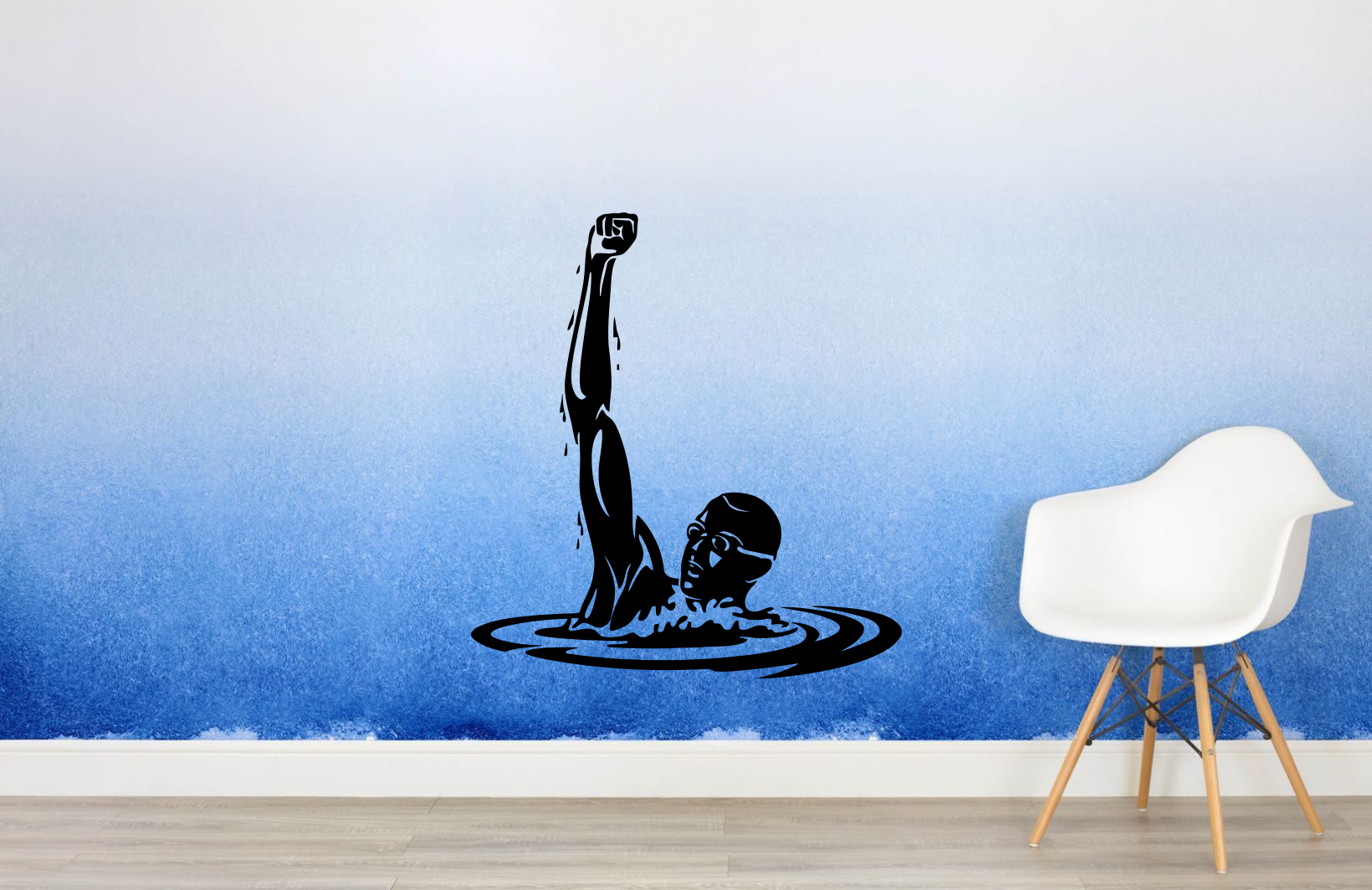 Sports Swimming Winner Men Swimmer Wall Sticker Vinyl Decal Inspire Uplift