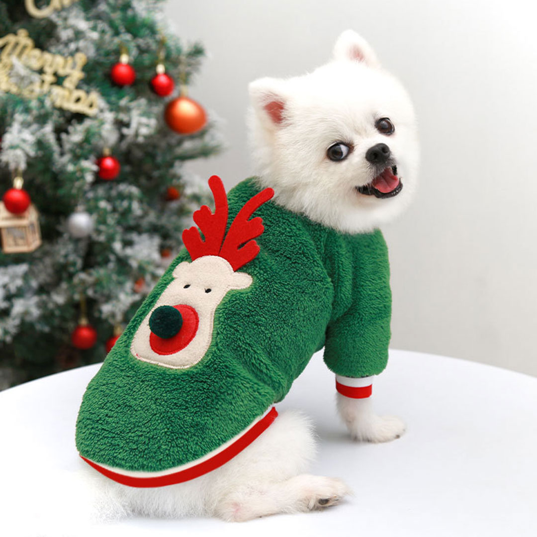 Warm Christmas Pets Clothes Winter Soft Fleece Dog Sweater C Inspire