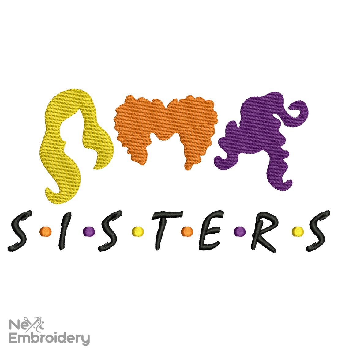 Sisters embroidery design, Sanderson Sisters Embroidery Desi Inspire Uplift