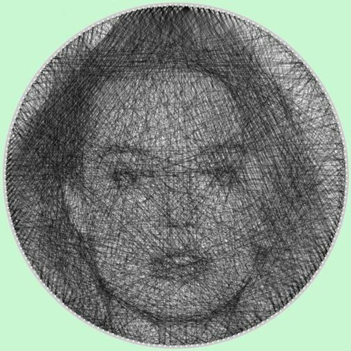 String art portrait, string art portrait from photo, digital portrait, DIY unique gift, string art template, FREE sketch