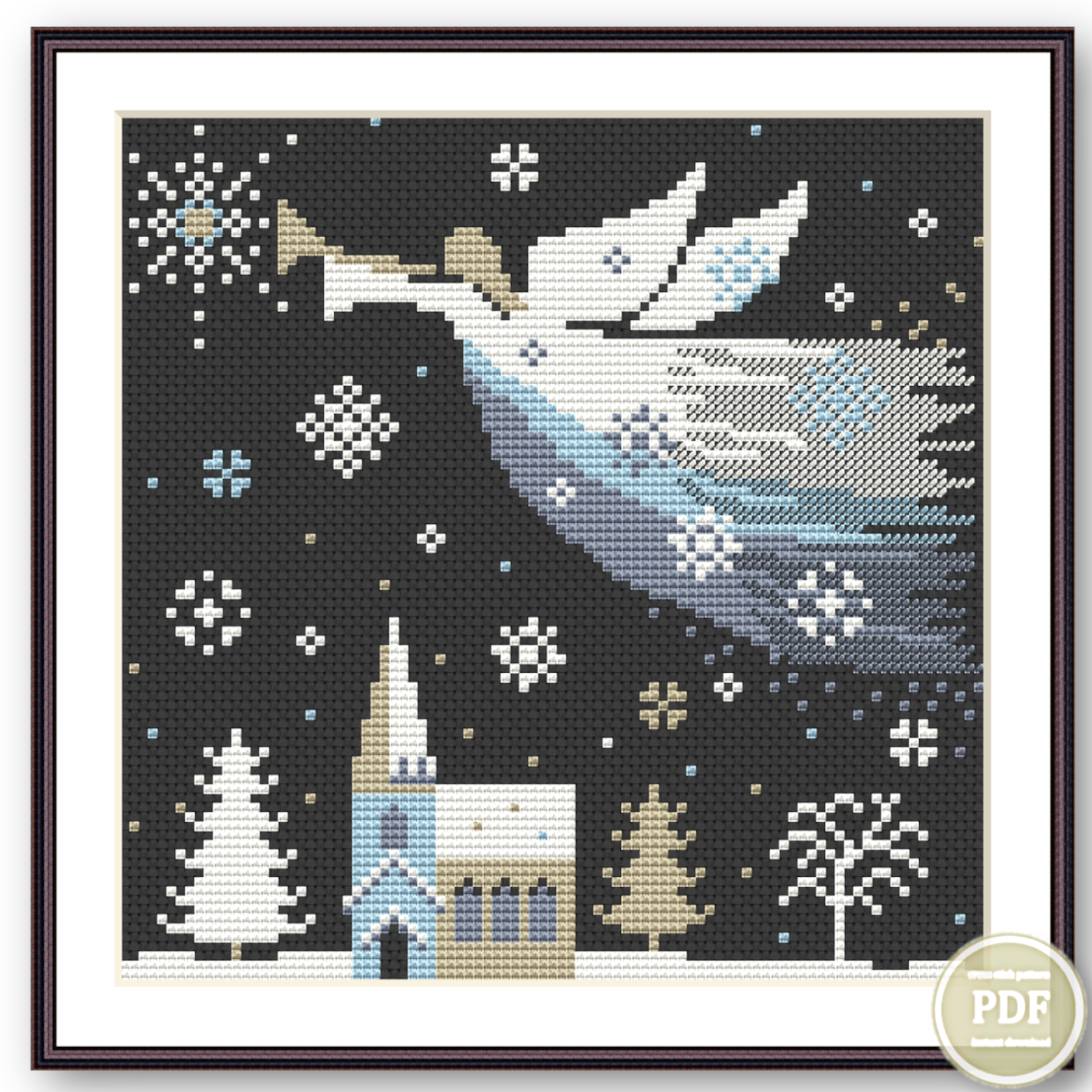 Merry Christmas Sampler Cross Stitch Pattern PDF - Christmas - Inspire ...