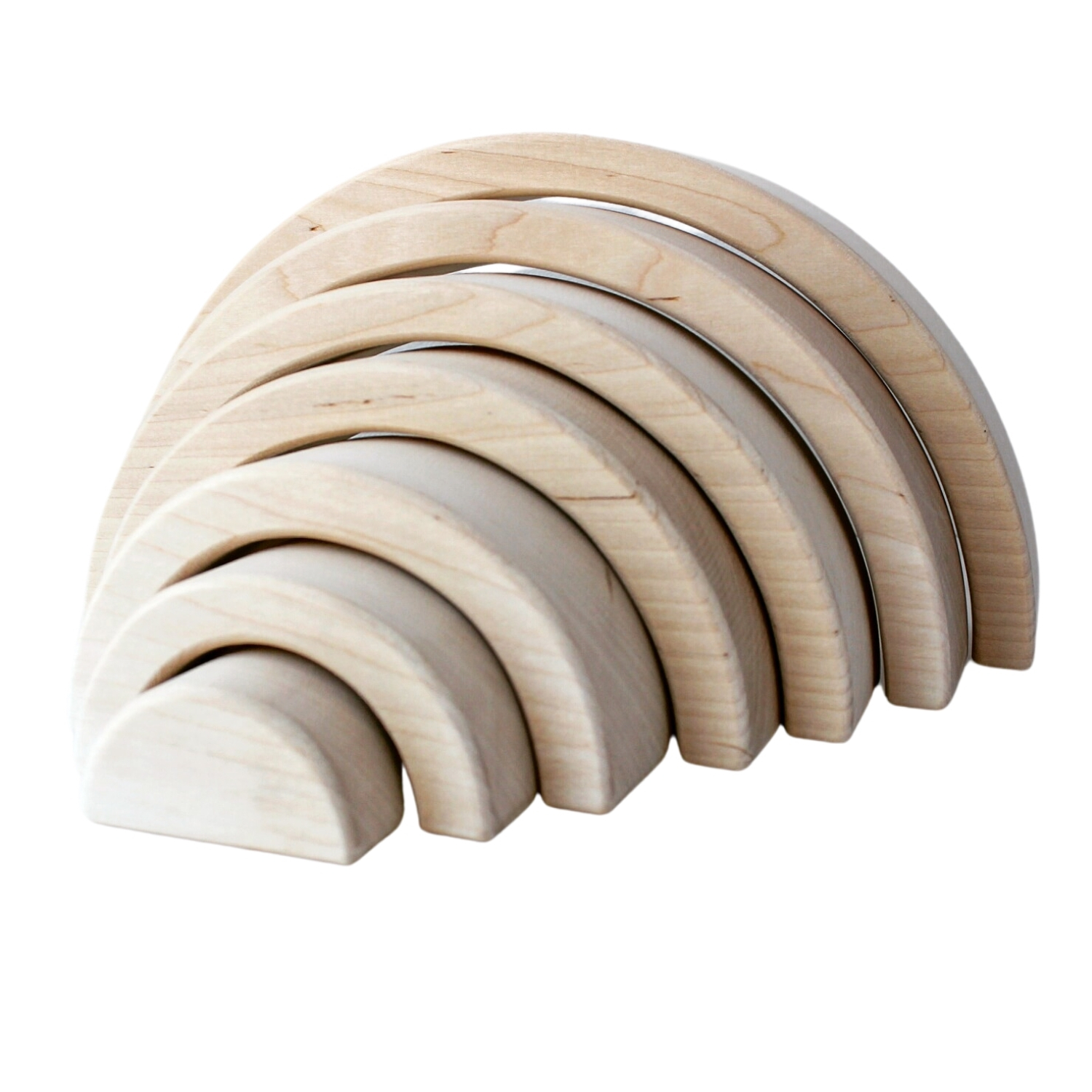 Wooden rainbow stacker toy educational waldorf large toy Inspire Uplift