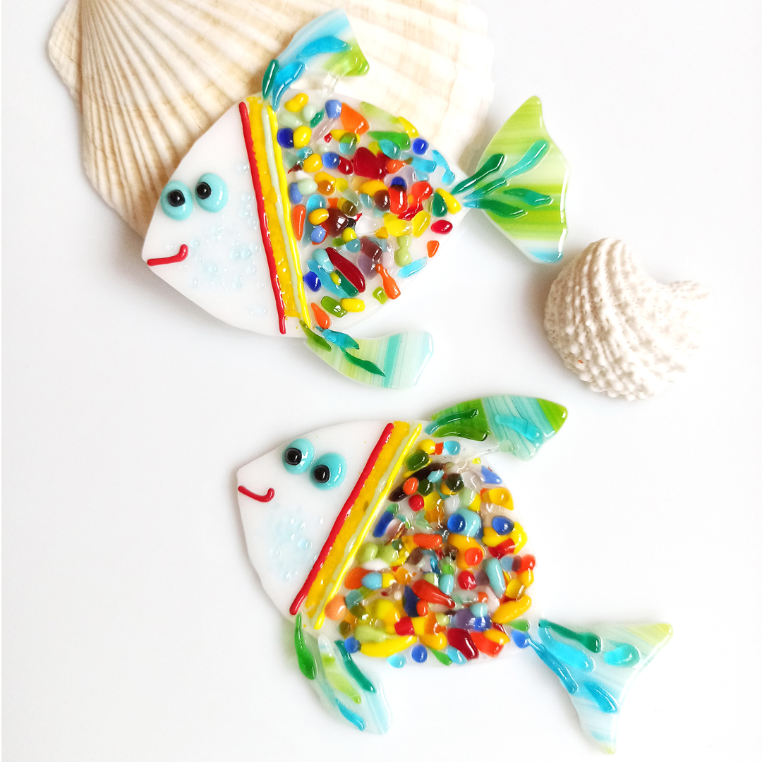 Tropical Fish Bathroom Decor Fused Glass Inspire Uplift