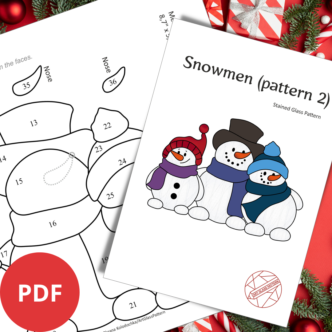 stained-glass-pattern-family-of-snowmen-digital-download-inspire-uplift for Free Printable Christmas Stained Glass Patterns Stained Glass Pattern - Family of Snowmen Digital Download | Inspire Uplift for Free Printable Christmas Stained Glass Patterns