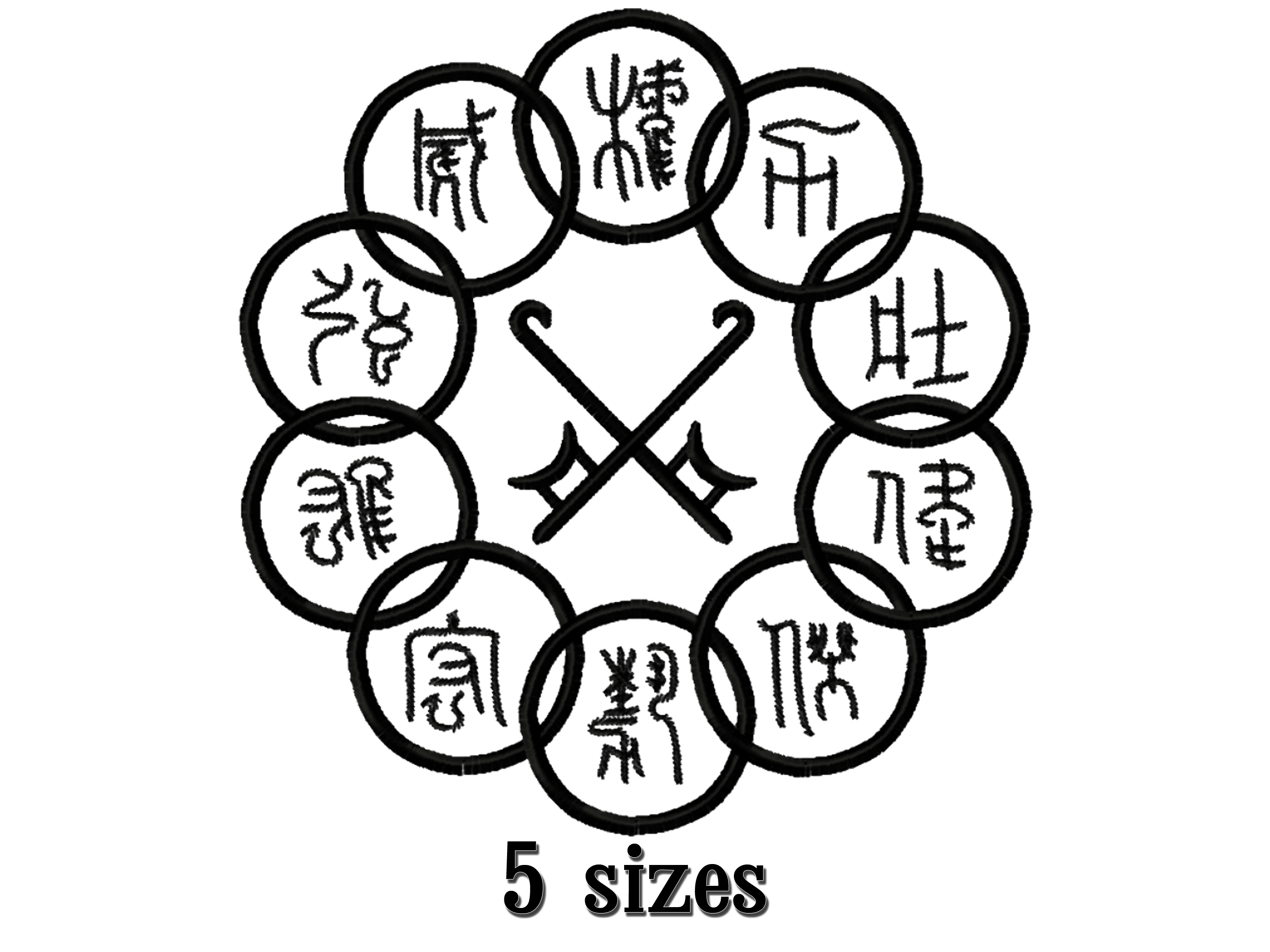 Shang chi ten rings embroidery design. Downloadable embroide Inspire