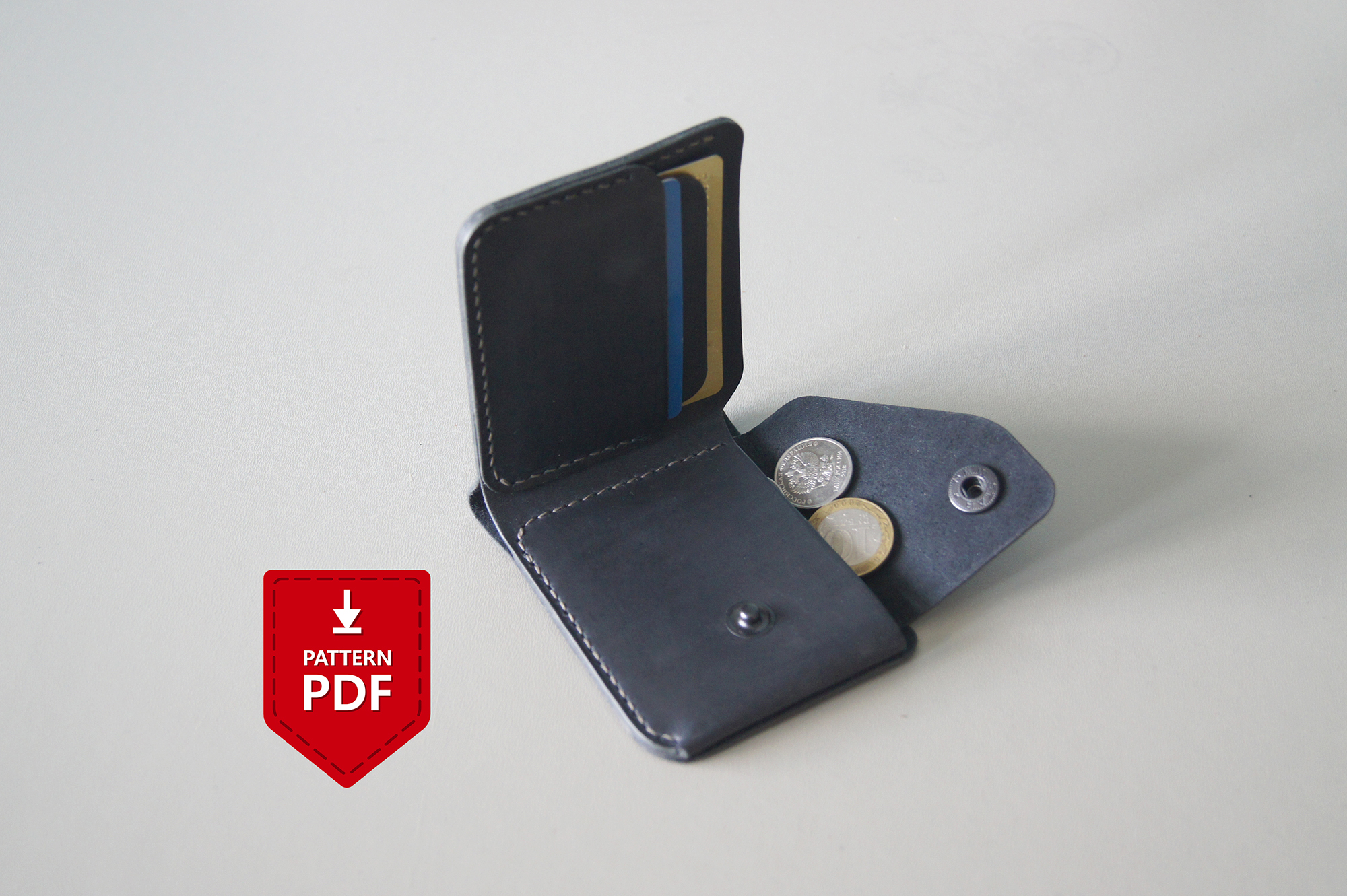 DIY Digital file pattern/ template leather bifold wallet PDF | Inspire ...